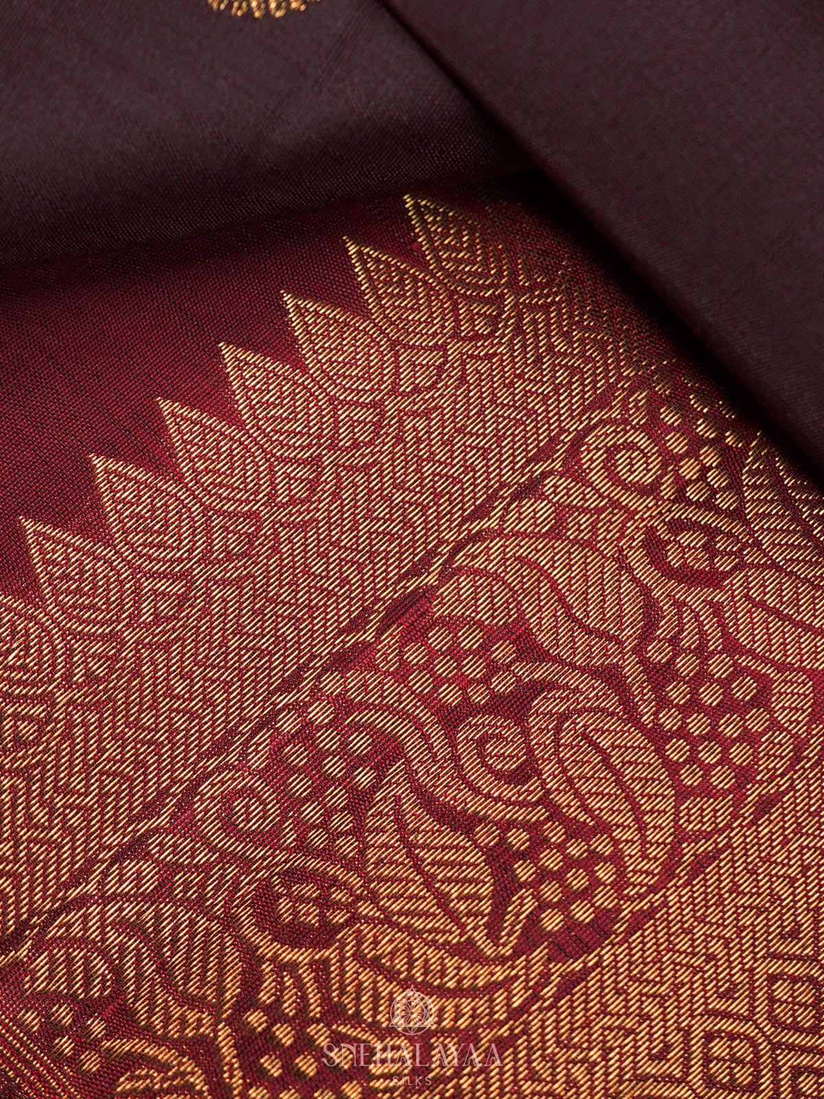 Burgundy Kanjivaram Silk Saree