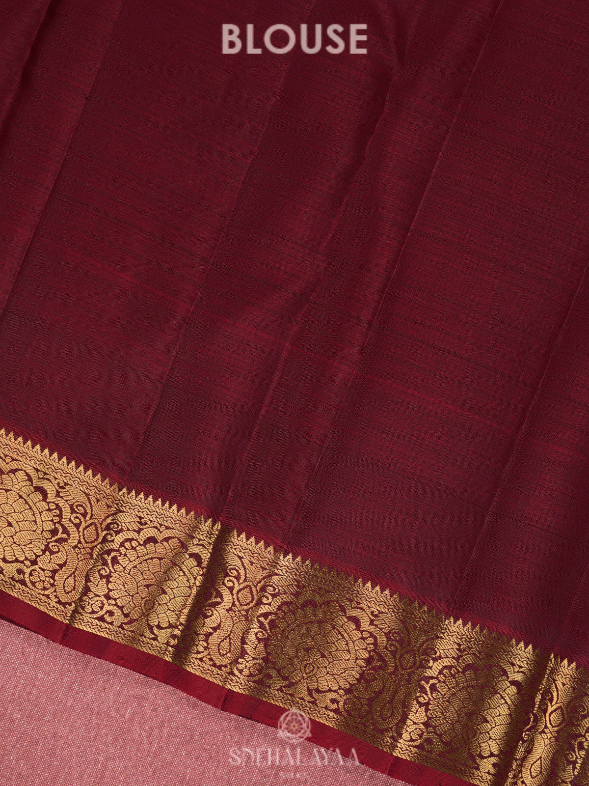 Burgundy Kanjivaram Silk Saree
