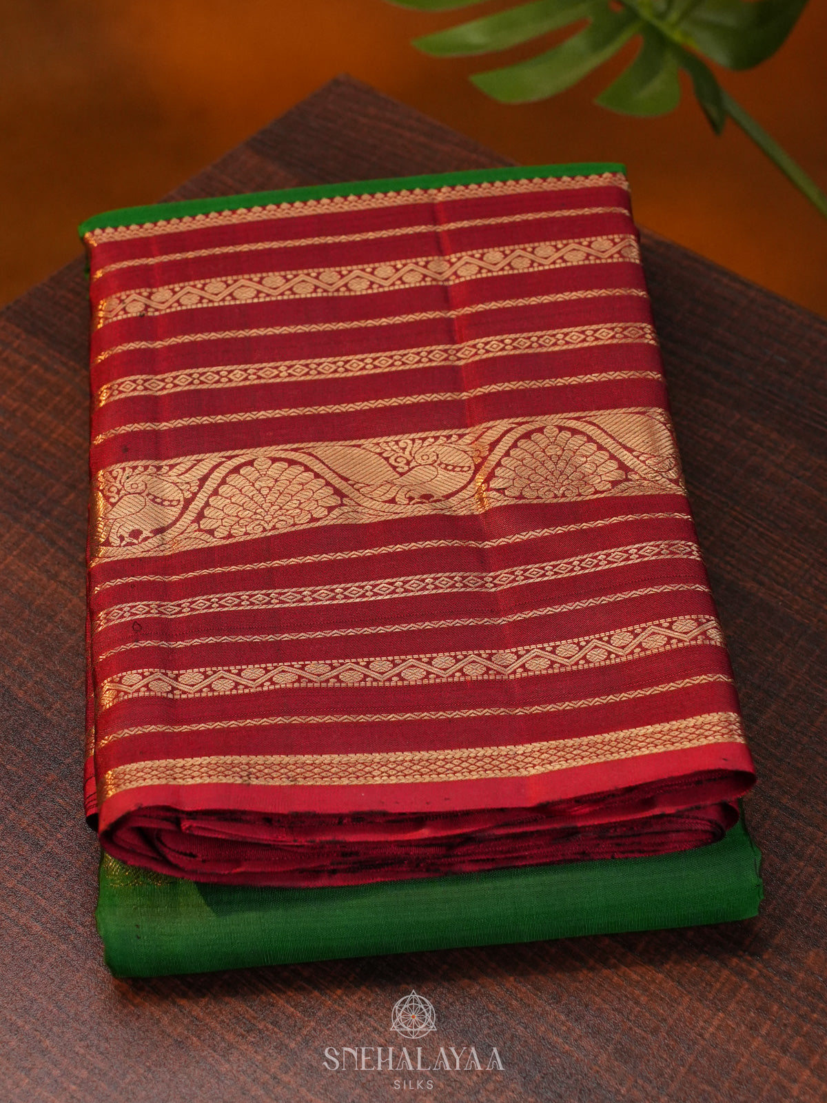 Emerald Green Kanjivaram Silk Saree