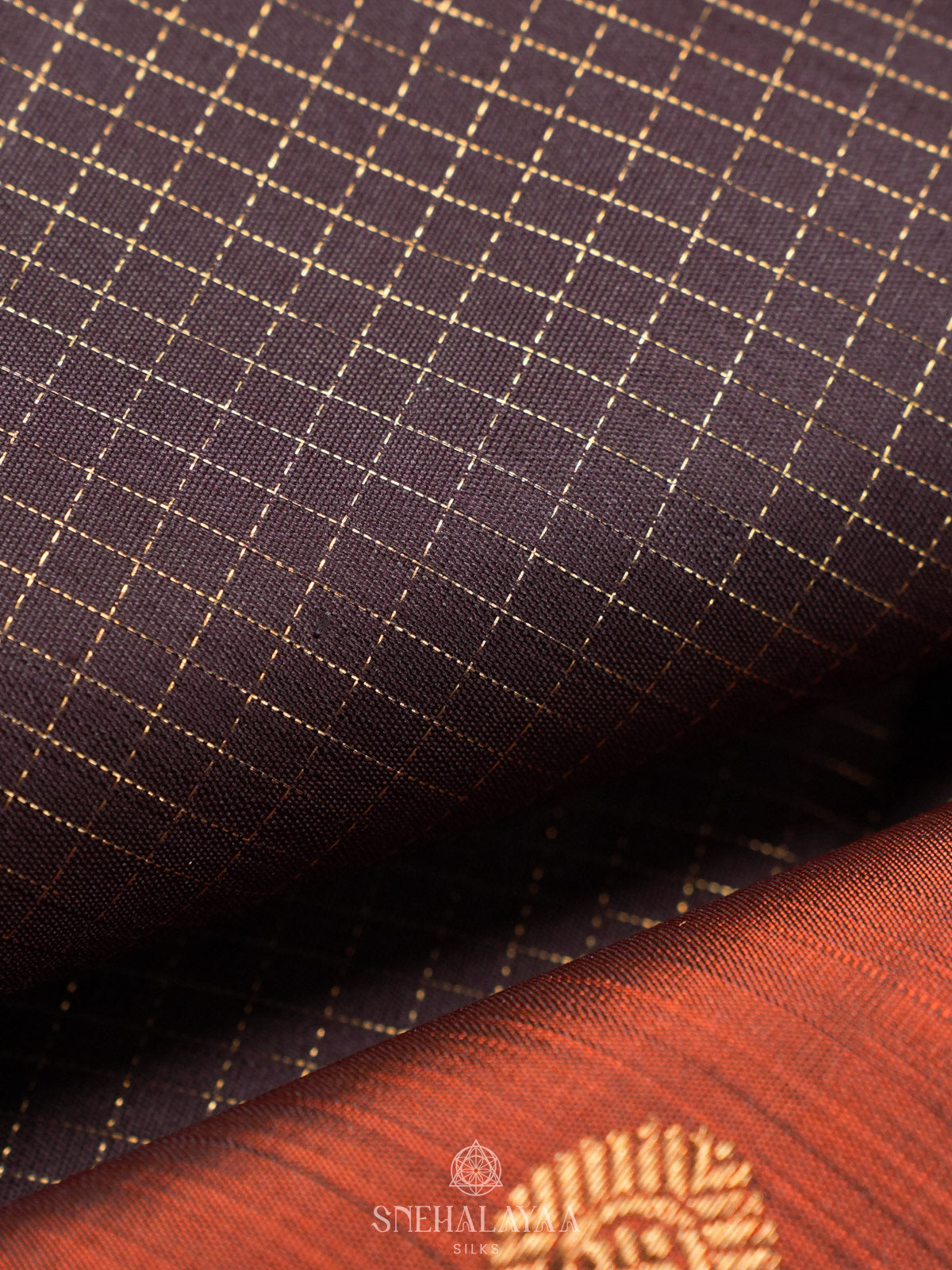 Burgundy Kanjivaram Silk Saree