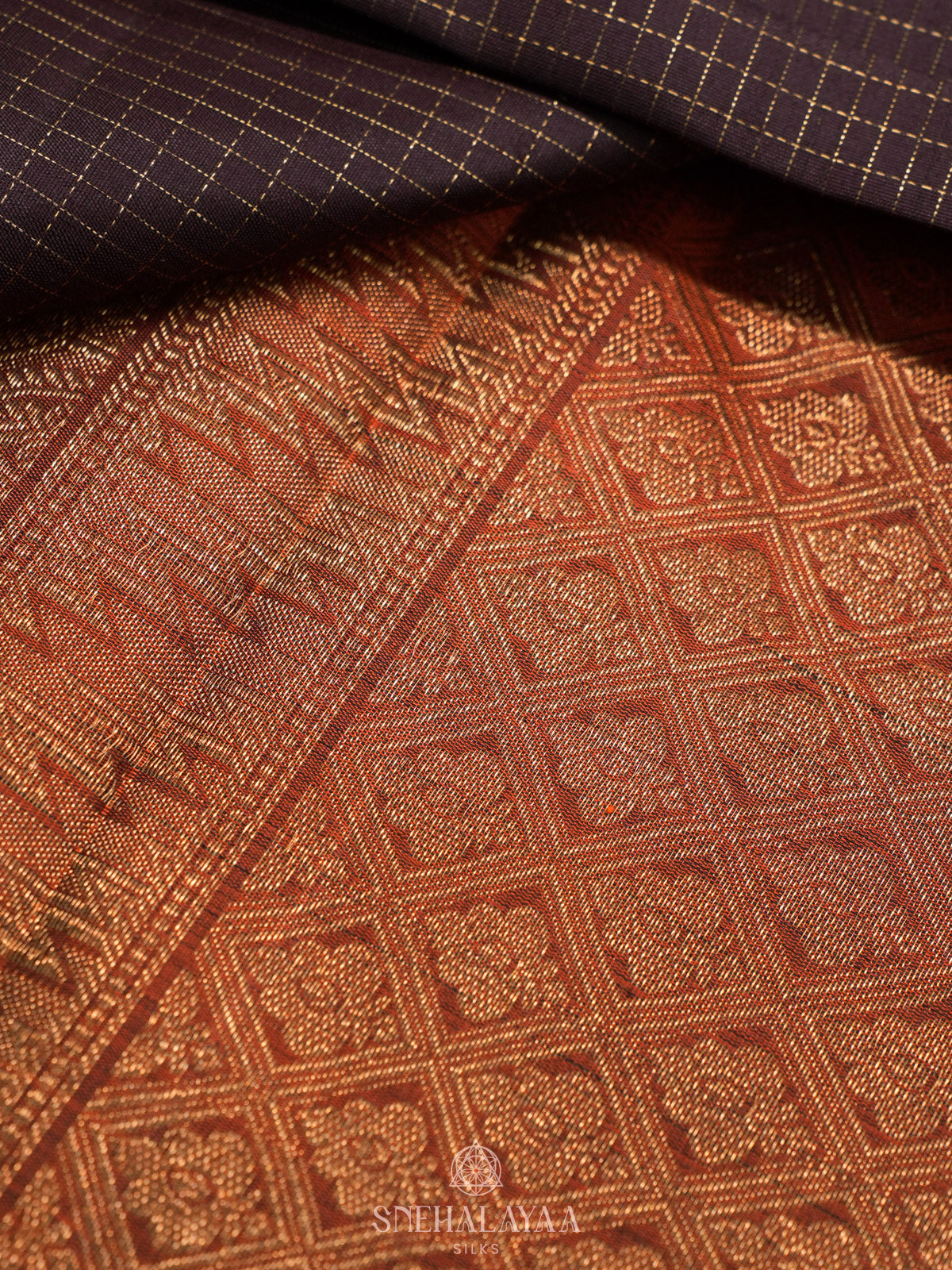 Burgundy Kanjivaram Silk Saree