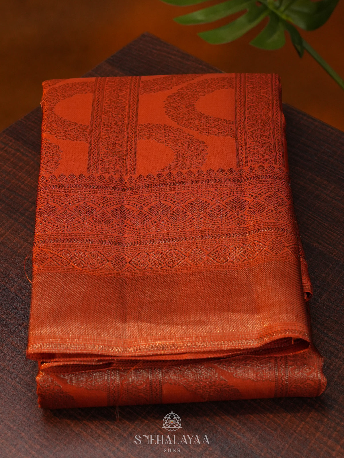 Orange Kanjivaram Silk Saree
