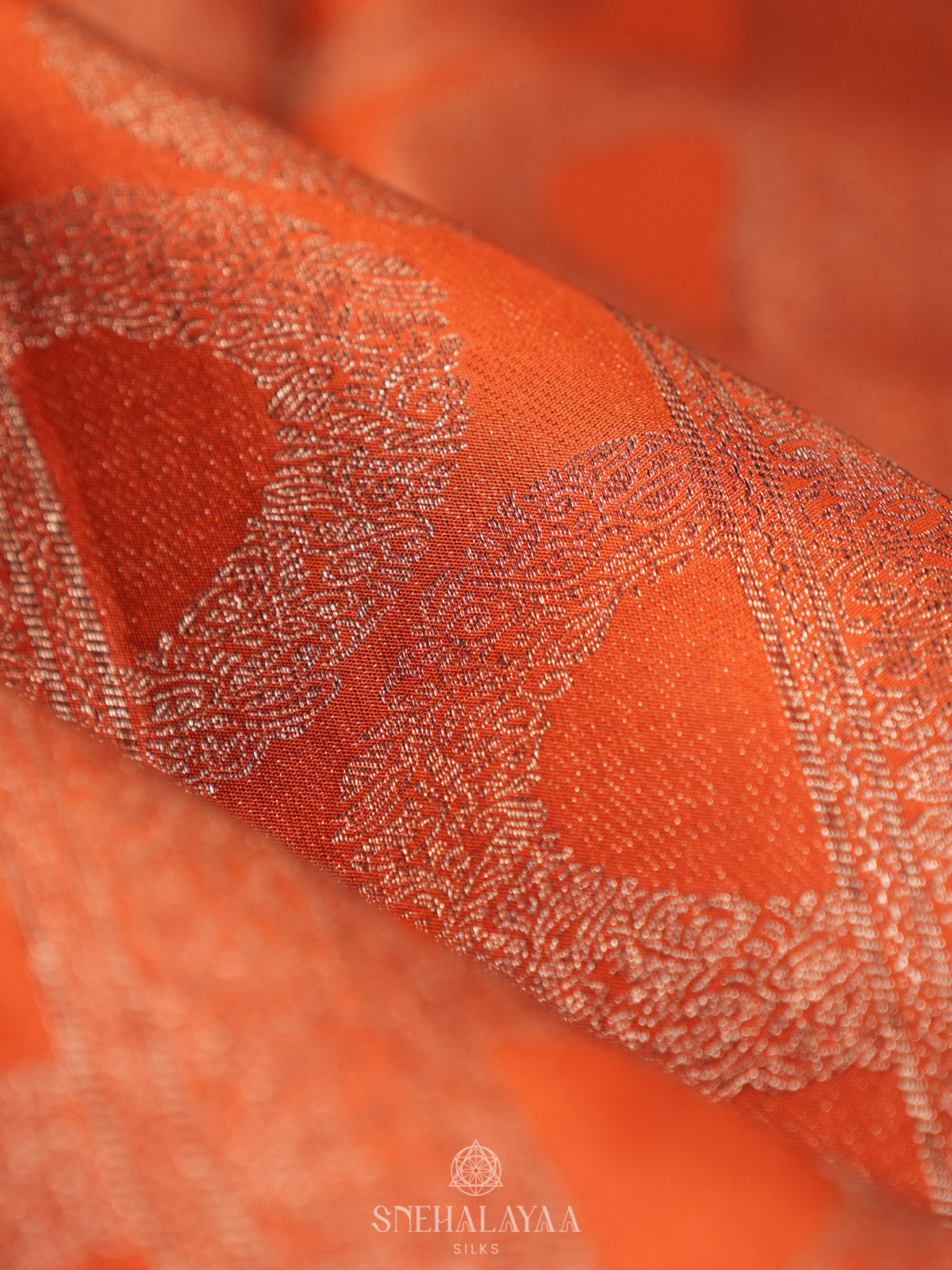 Orange Kanjivaram Silk Saree