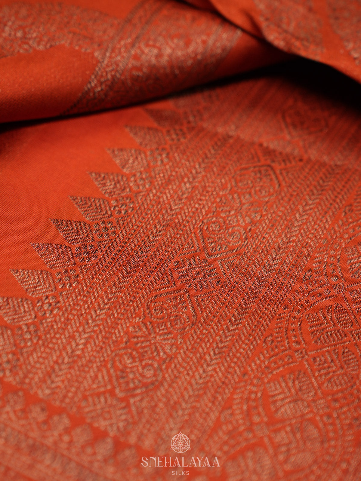 Orange Kanjivaram Silk Saree