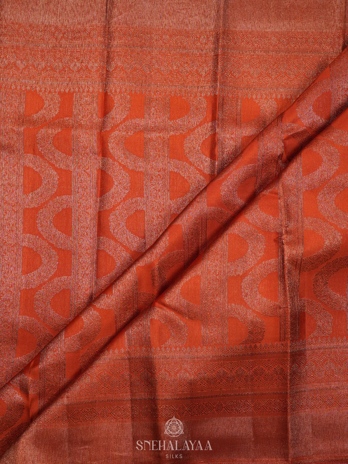 Orange Kanjivaram Silk Saree