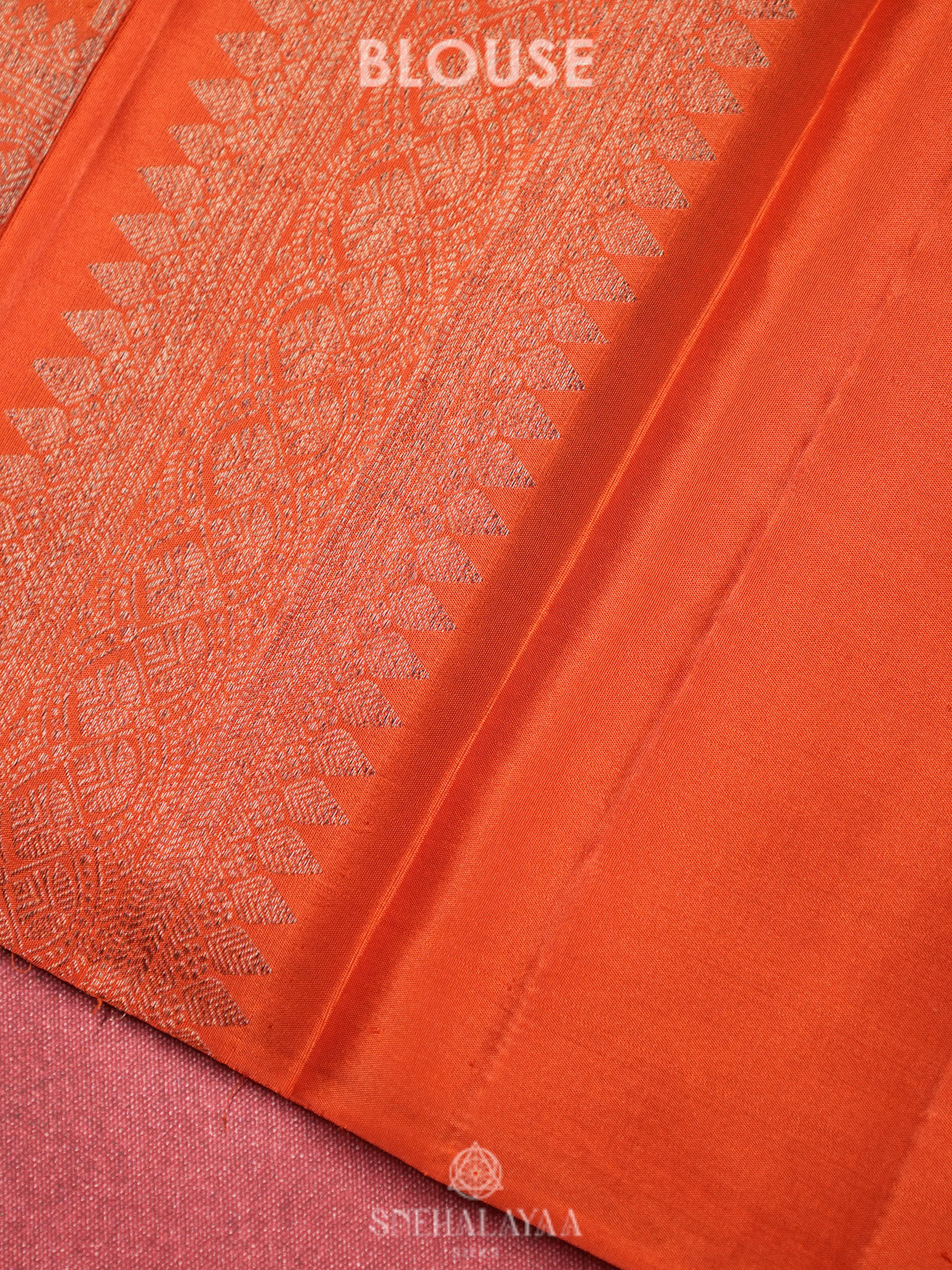 Orange Kanjivaram Silk Saree