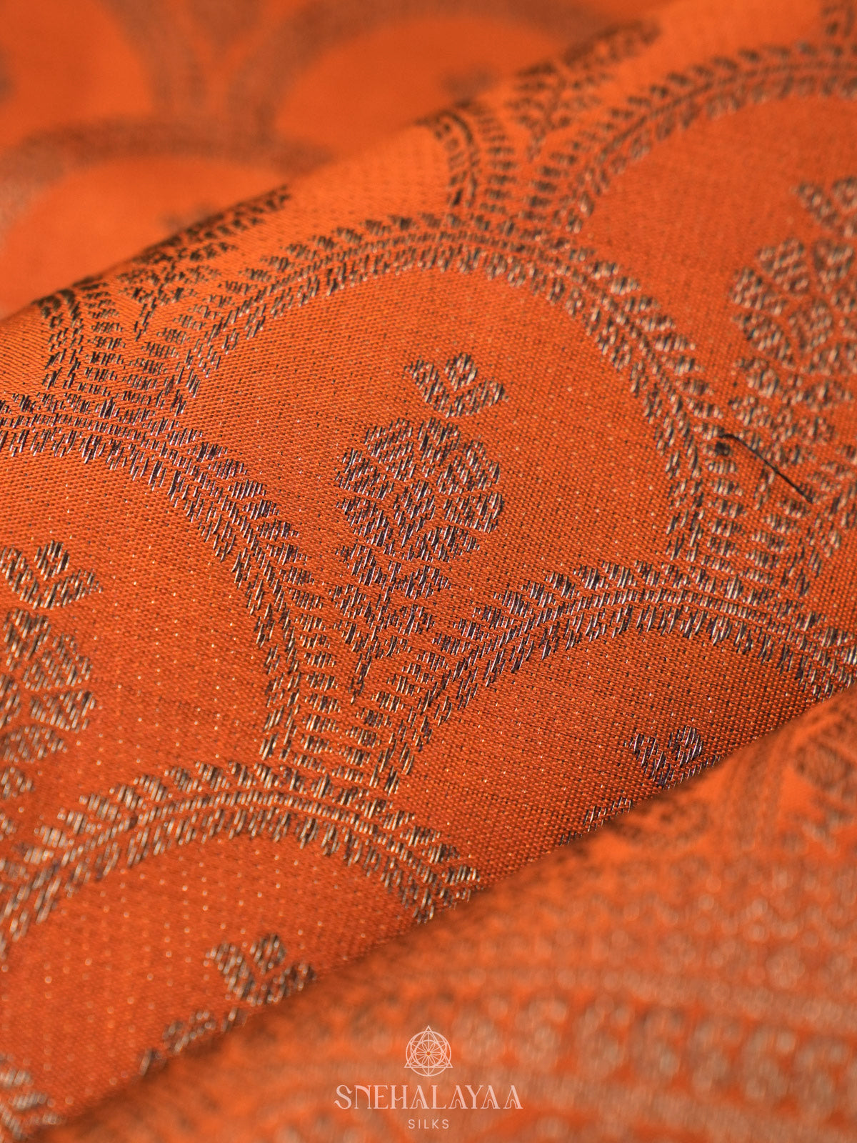 Orange Kanjivaram Silk Saree