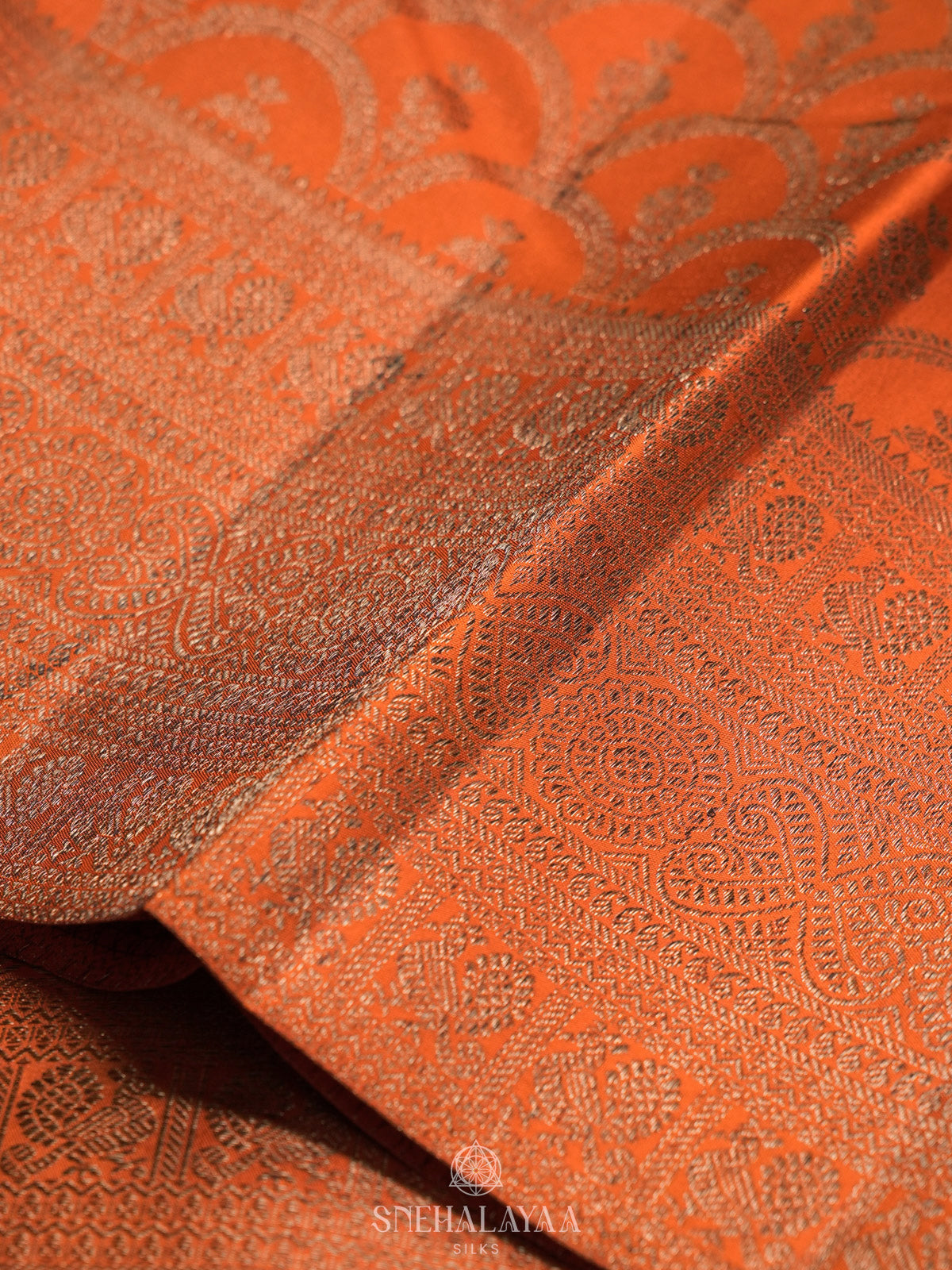 Orange Kanjivaram Silk Saree