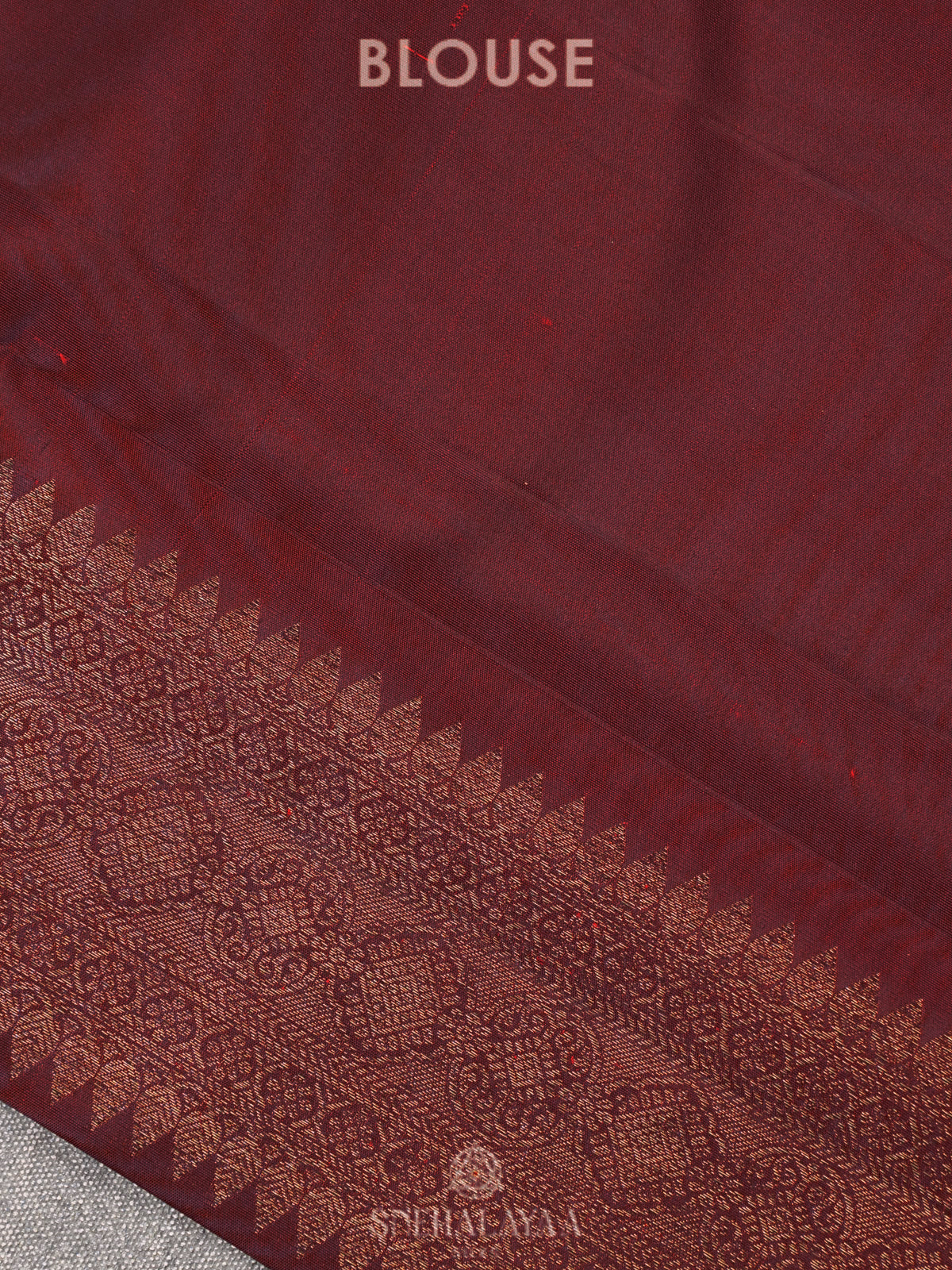 Burgundy Kanjivaram Silk Saree