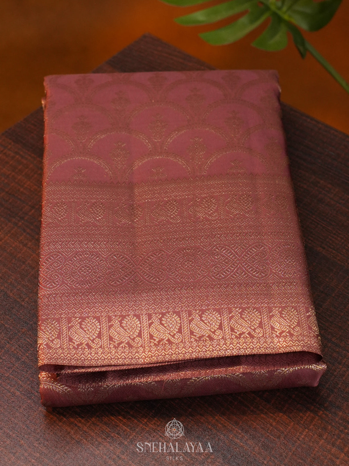 Brown Kanjivaram Silk Saree