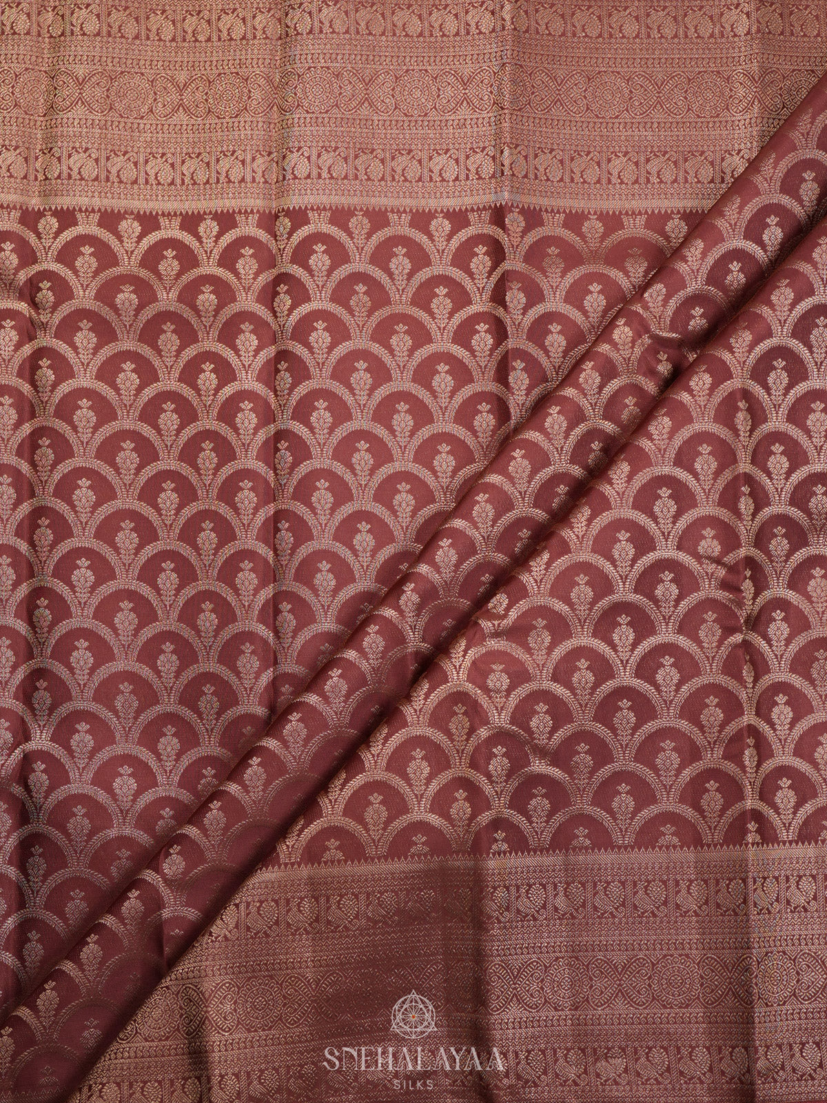 Brown Kanjivaram Silk Saree