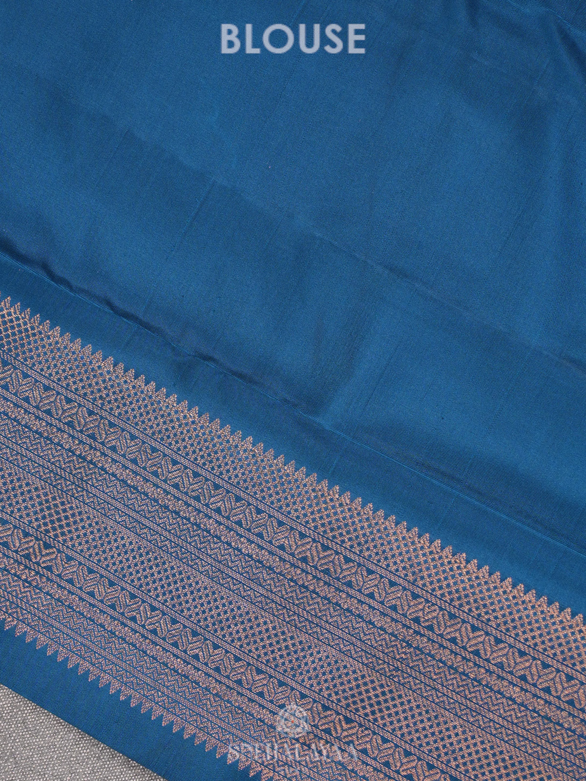 Peacock Blue Kanjivaram Silk Saree