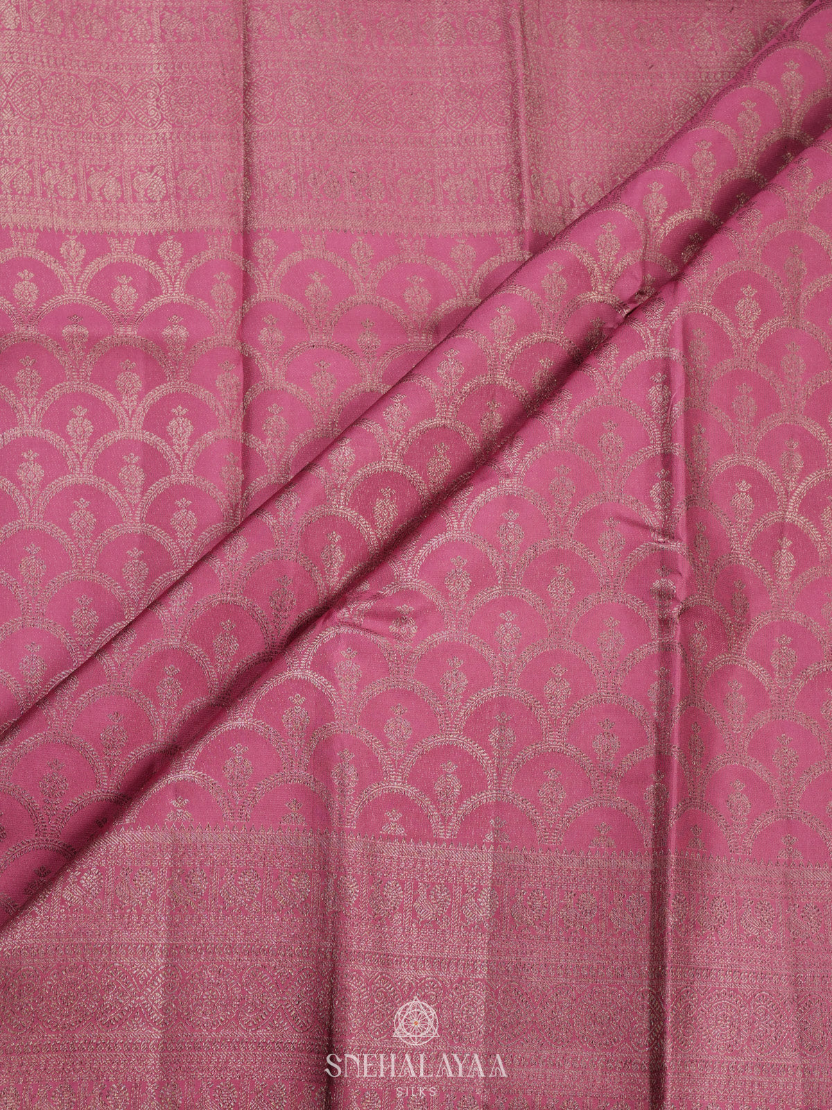 Pink Kanjivaram Silk Saree