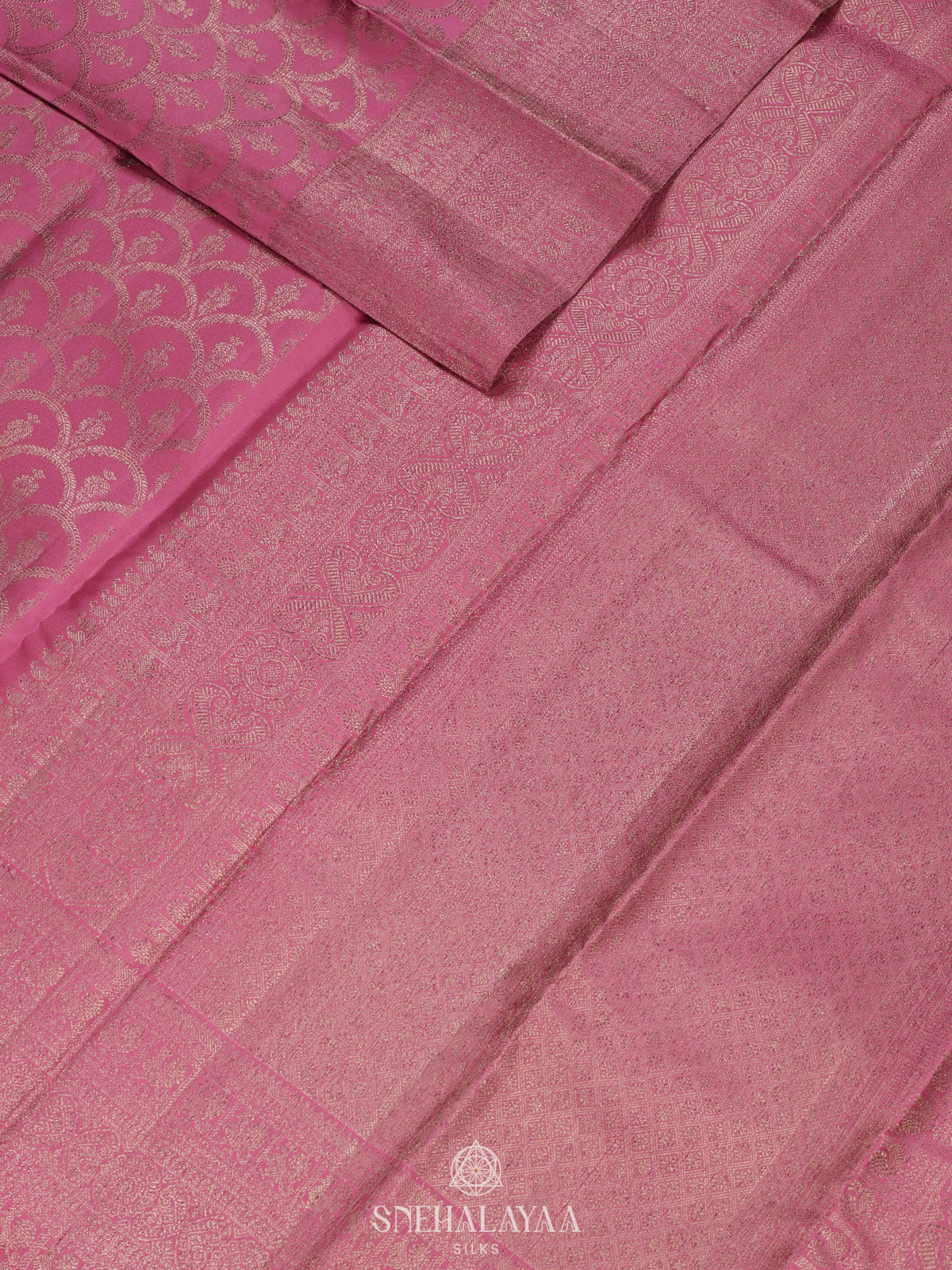 Pink Kanjivaram Silk Saree