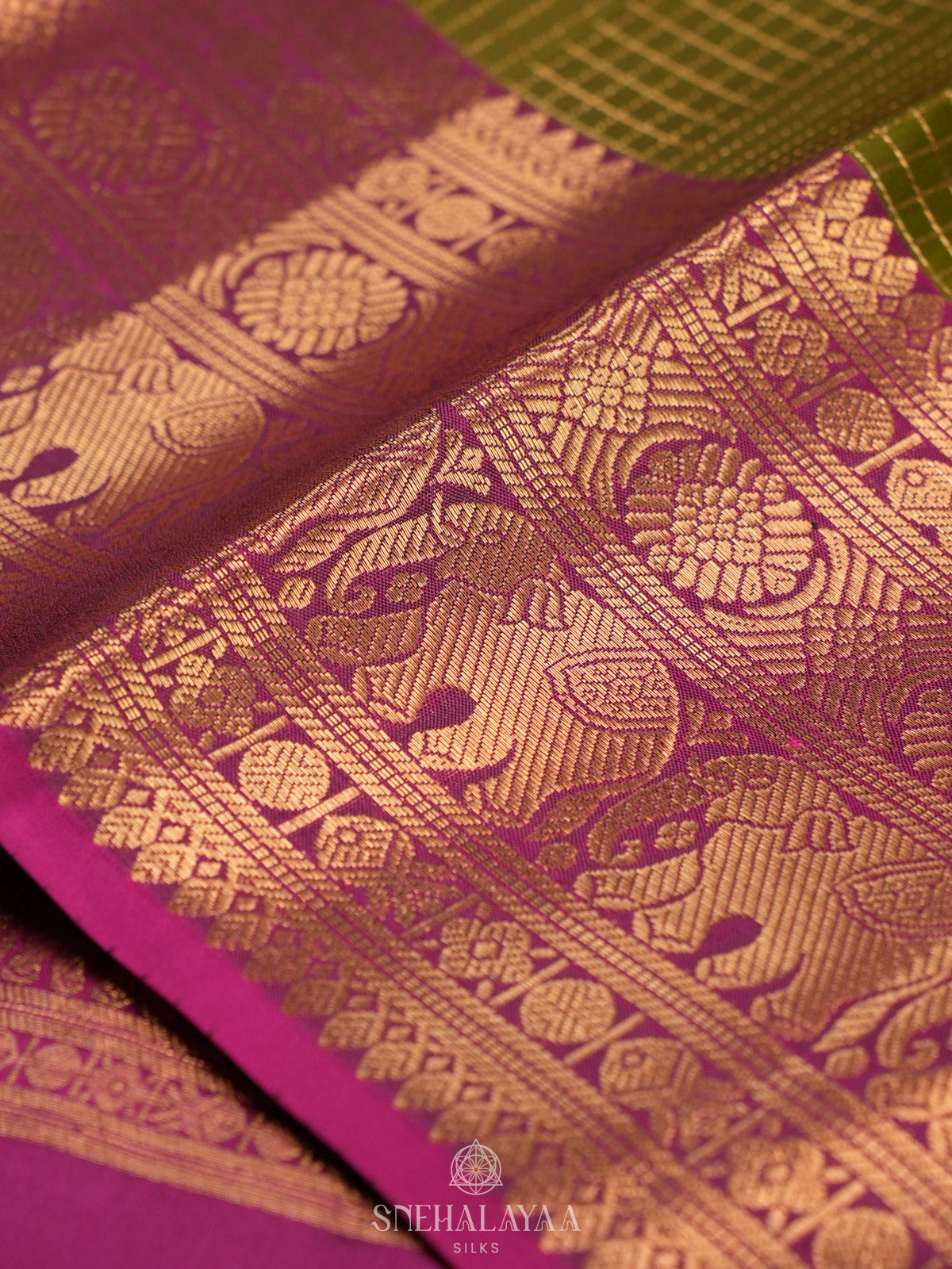 Forest Green Kanjivaram Silk Saree