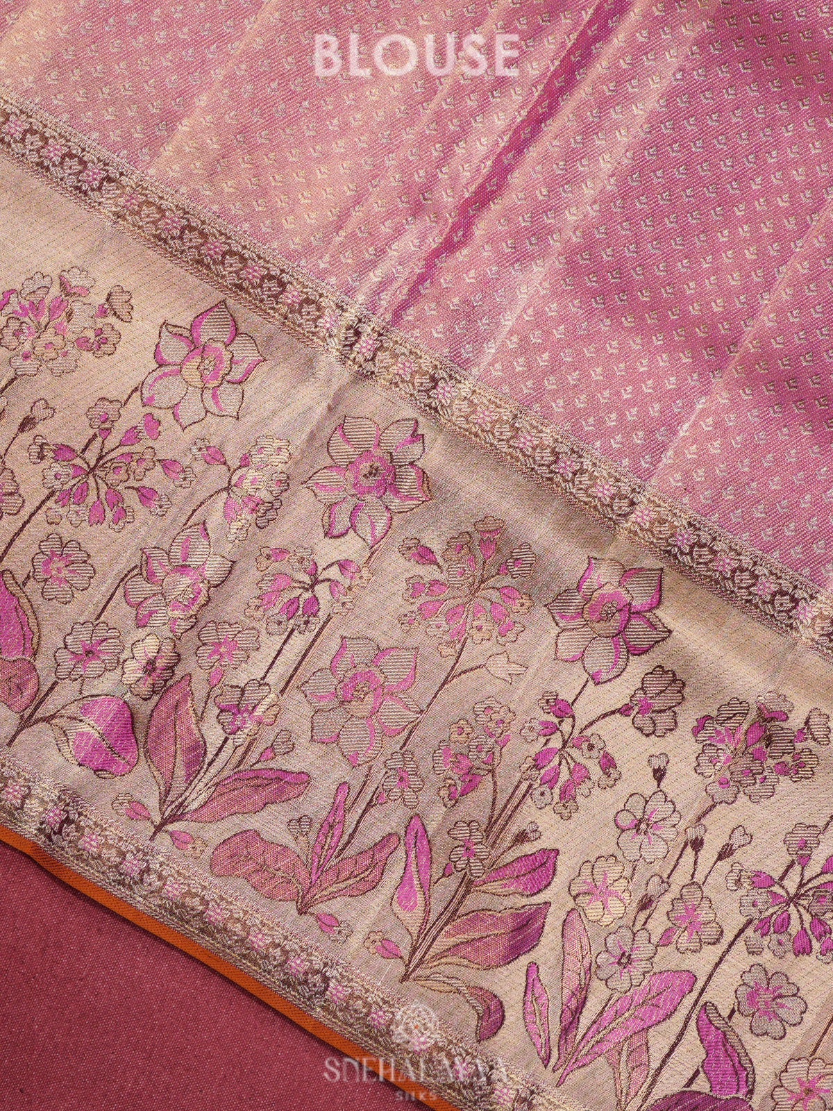 Rose Pink Kanjivaram Silk Saree