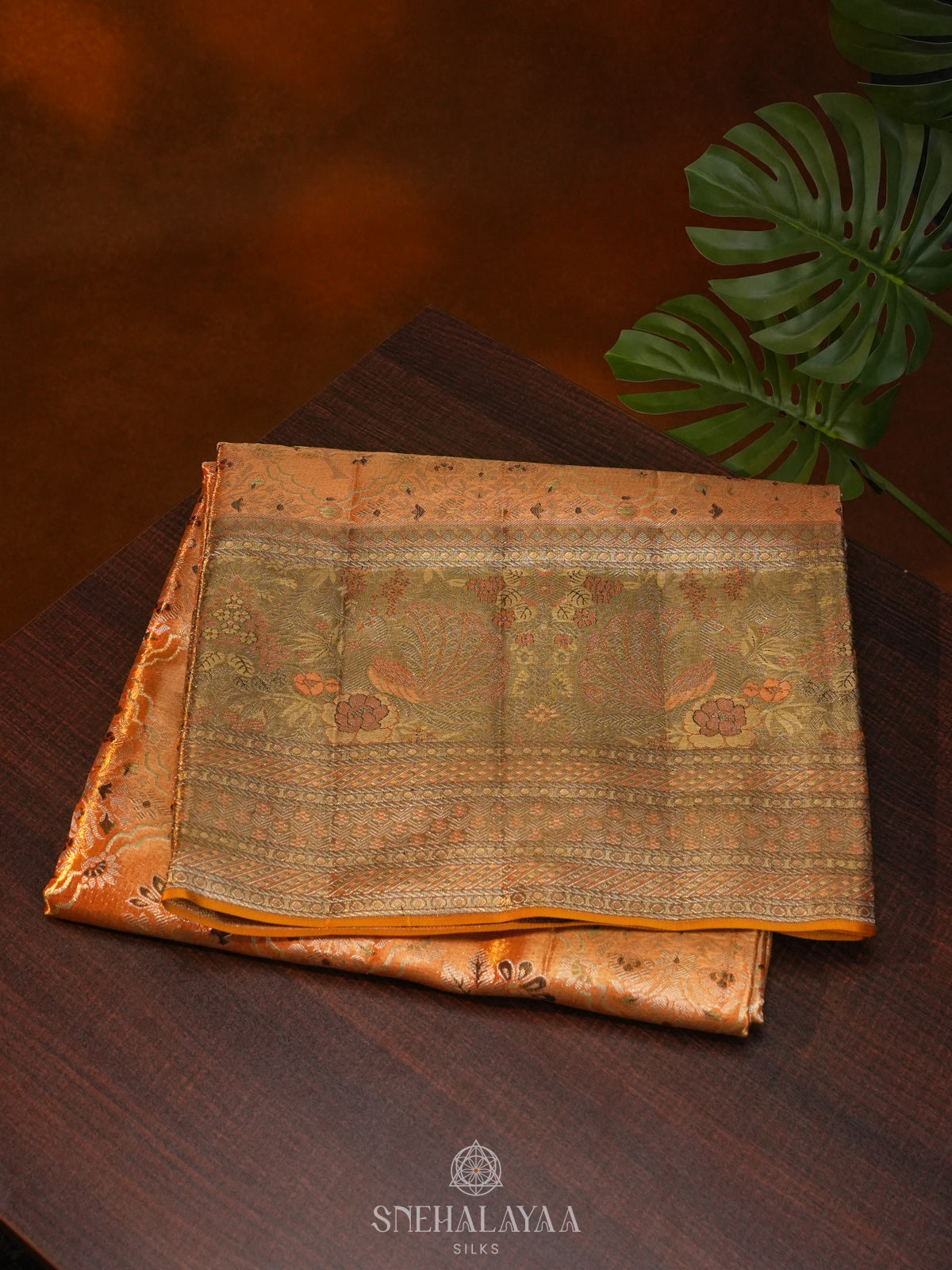 Metallic Gold Kanjivaram Silk Saree