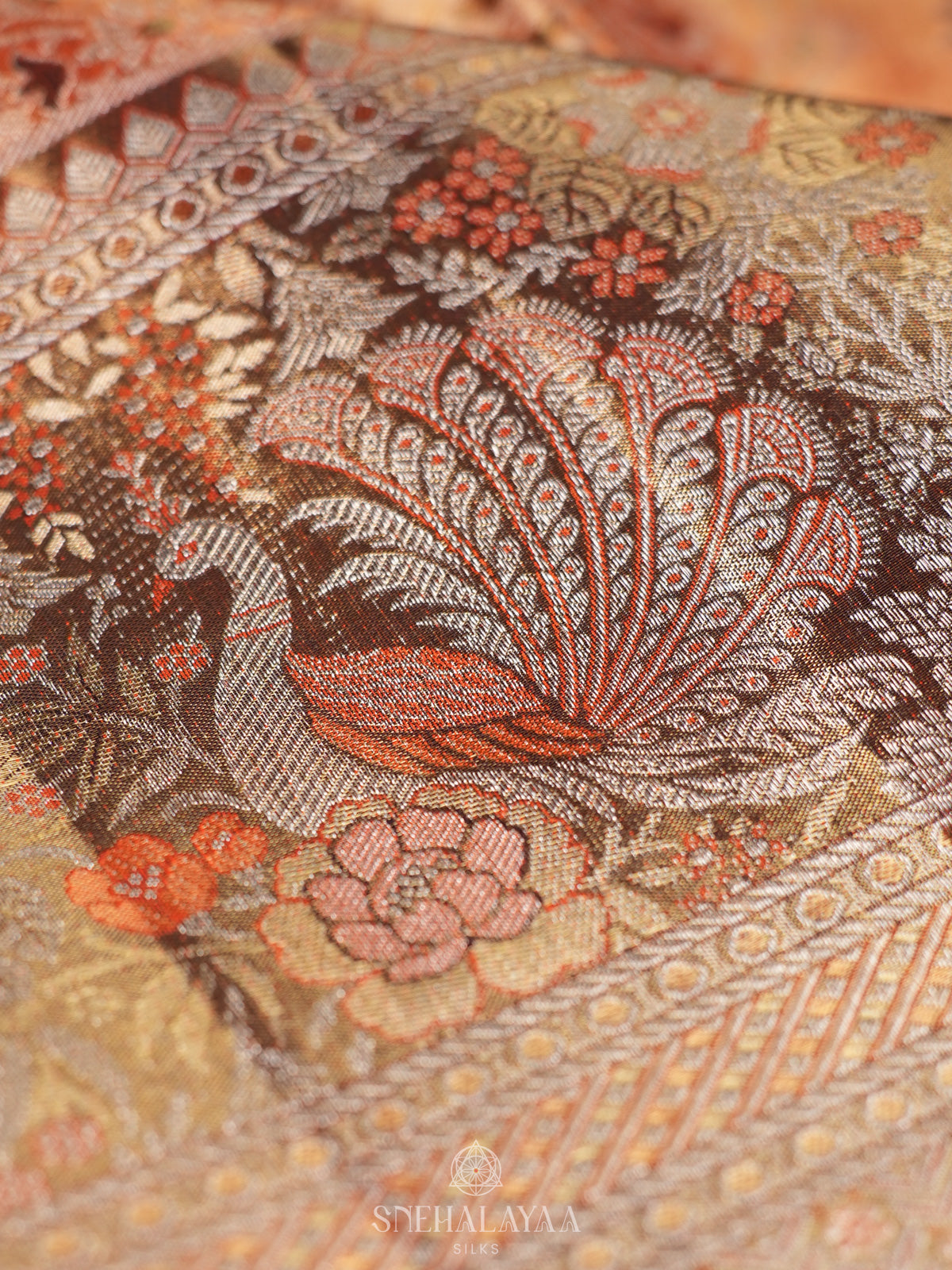 Metallic Gold Kanjivaram Silk Saree