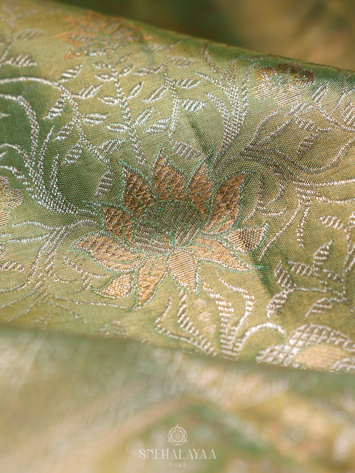 Pista Green Kanjivaram Silk Saree