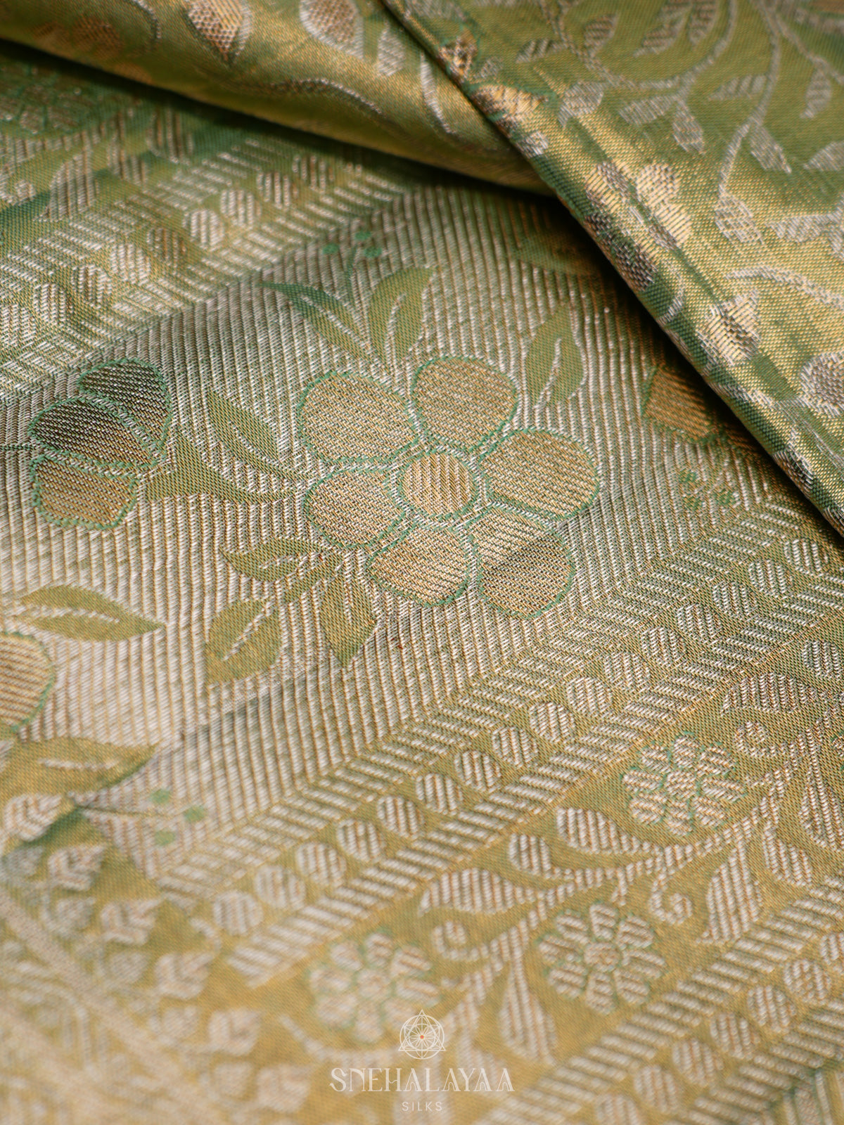 Pista Green Kanjivaram Silk Saree