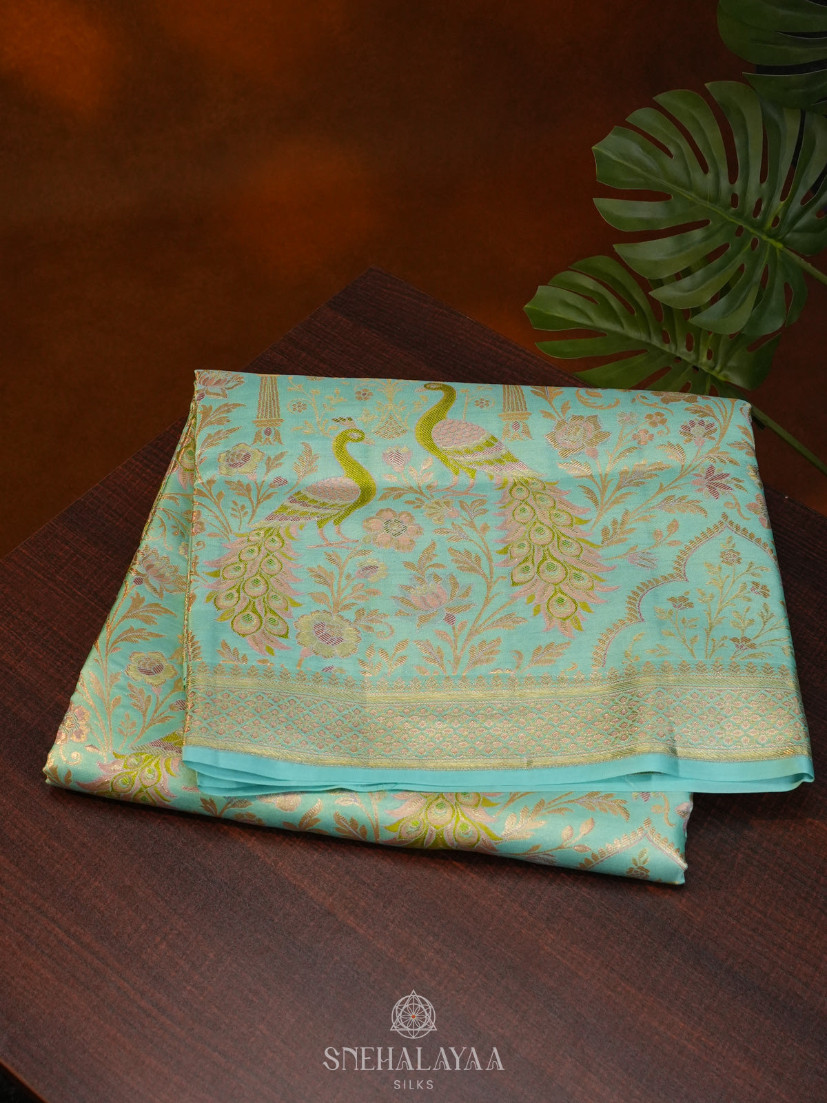 Mint Green Kanjivaram Silk Saree