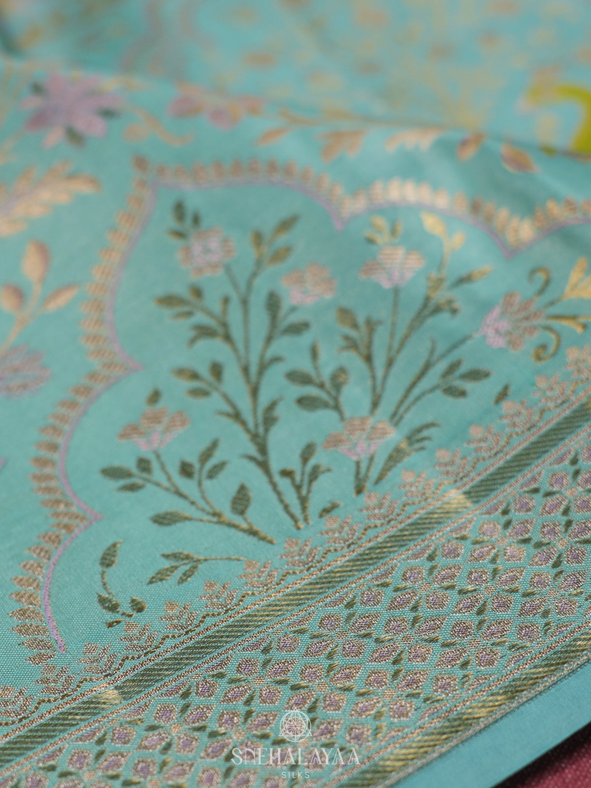 Mint Green Kanjivaram Silk Saree