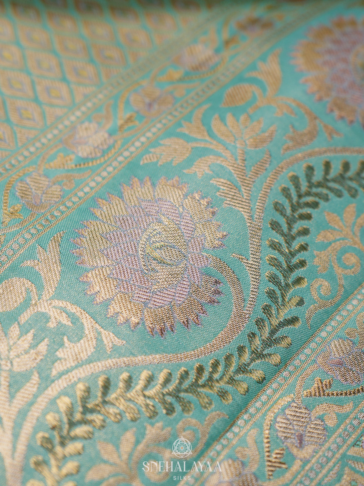 Mint Green Kanjivaram Silk Saree