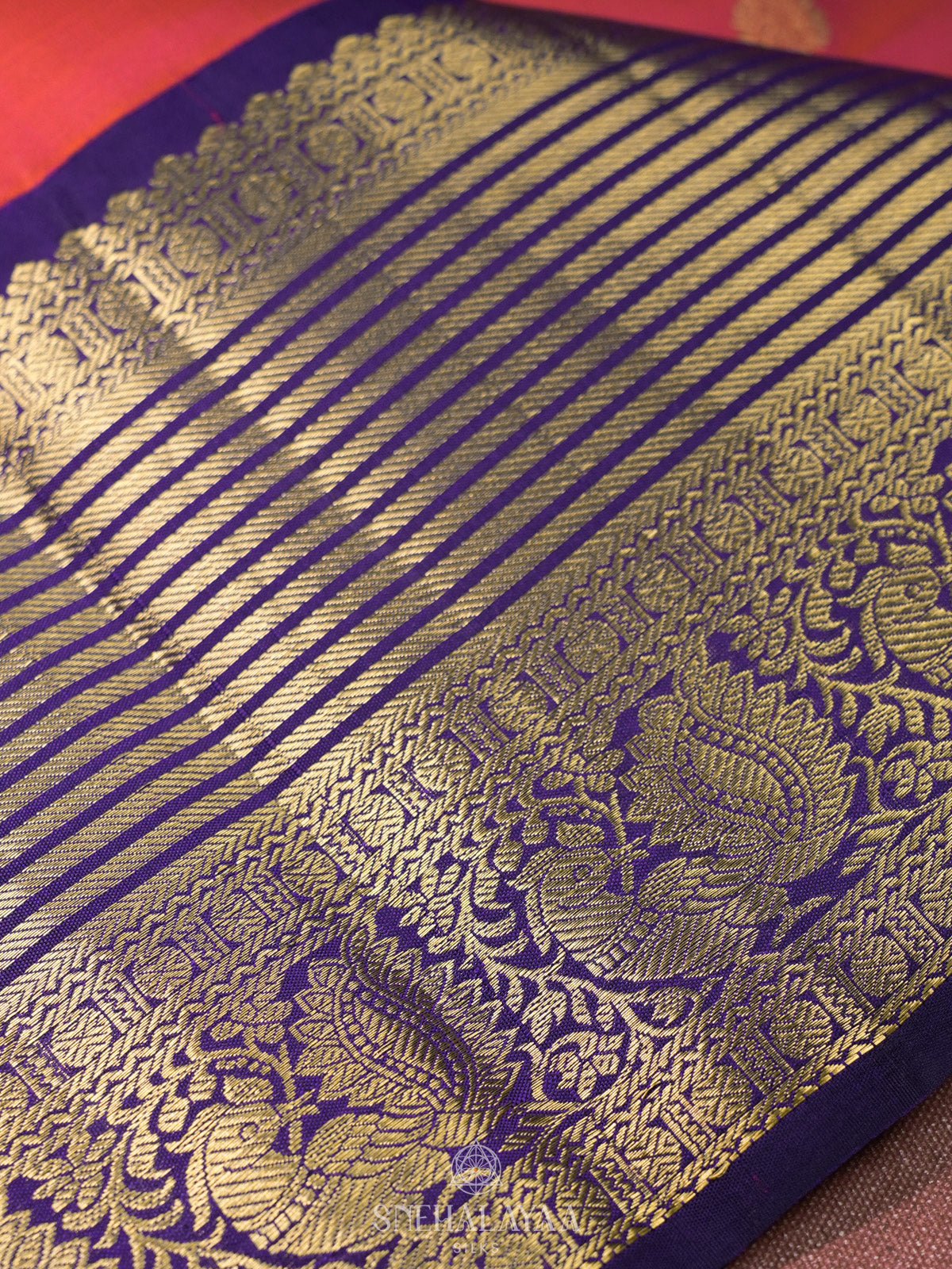 Ruby Red Kanjivaram Silk Saree
