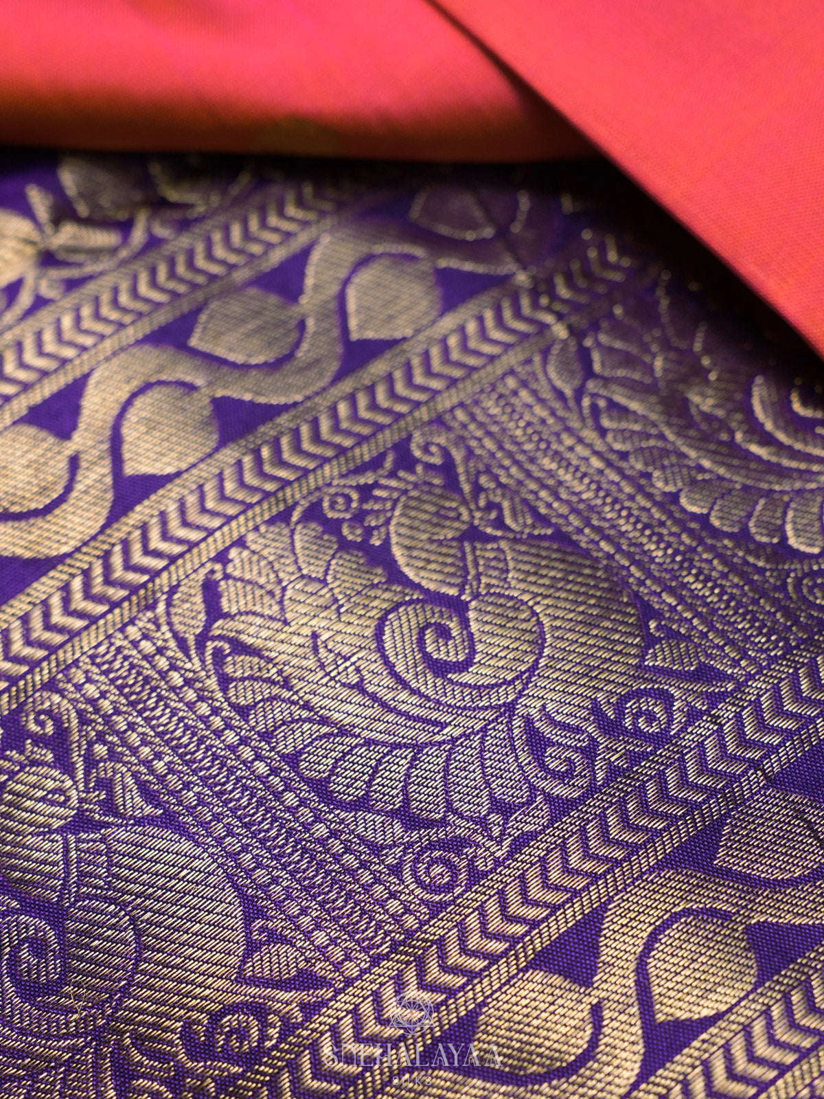 Ruby Red Kanjivaram Silk Saree