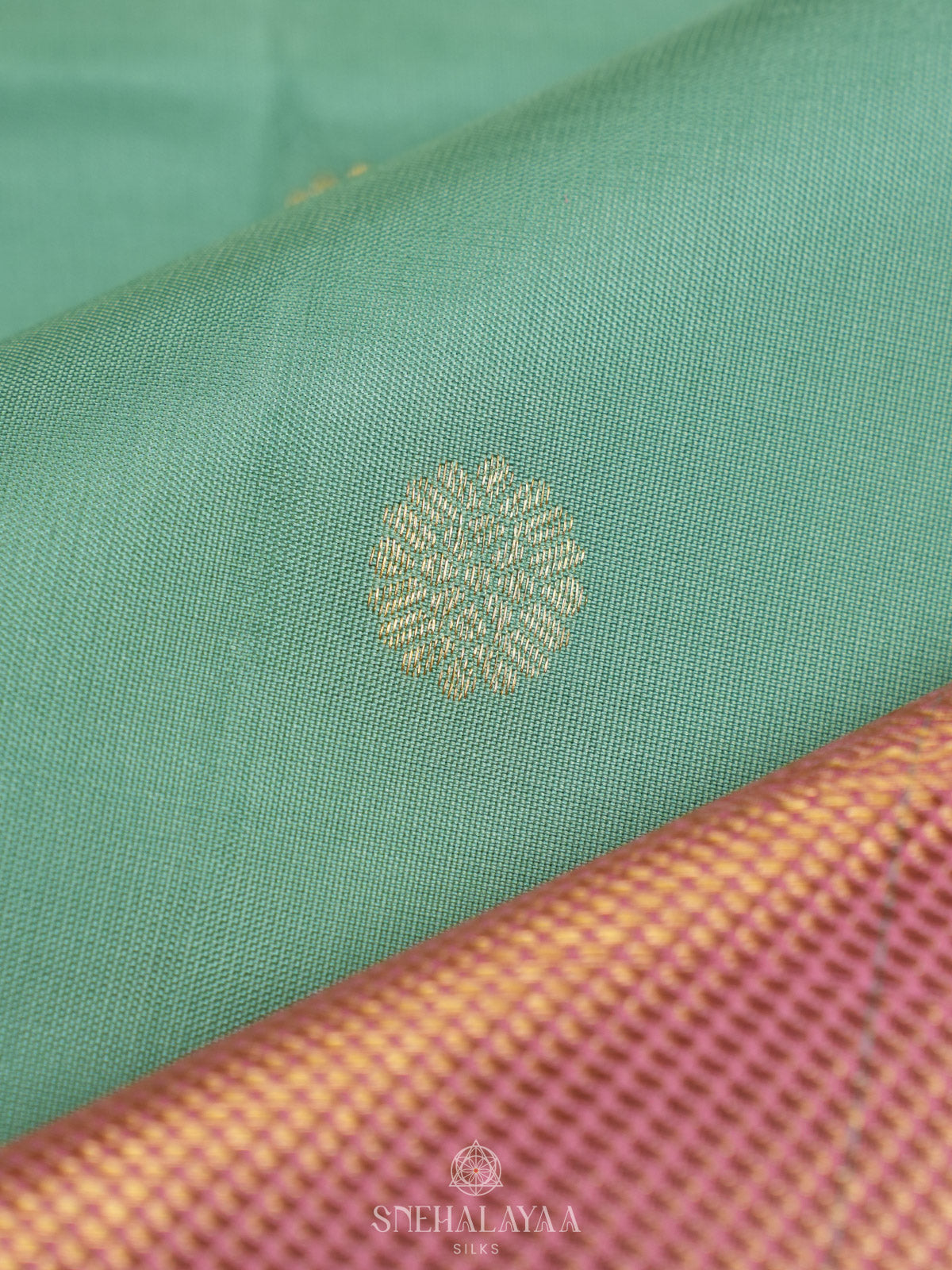 Mint Green Kanjivaram Silk Saree