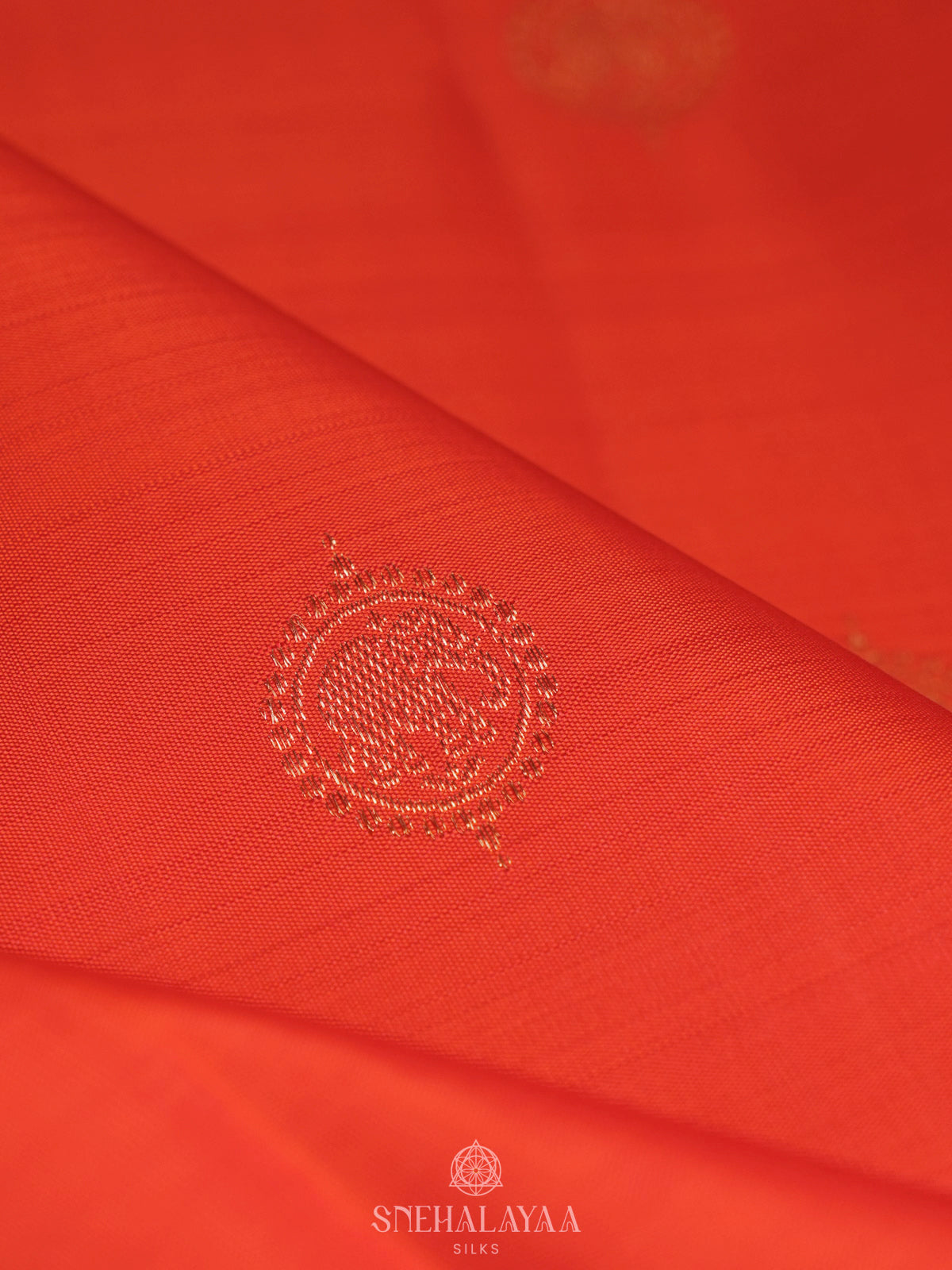 Orange Kanjivaram Silk Saree