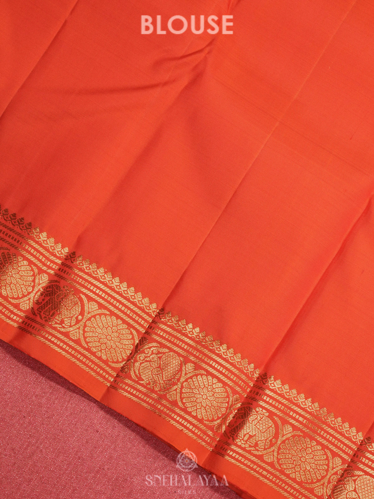 Orange Kanjivaram Silk Saree