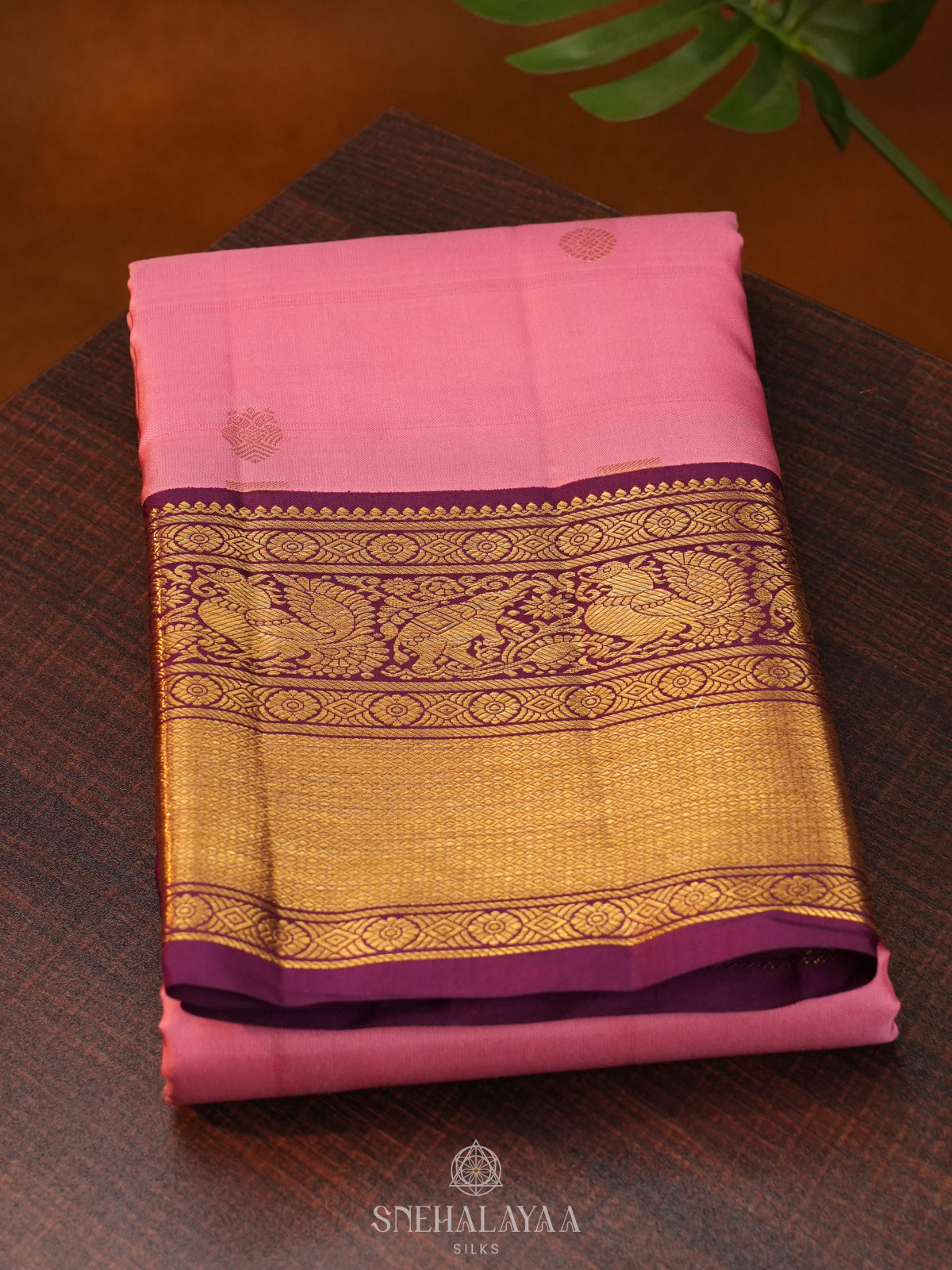 Pink Kanjivaram Silk Saree