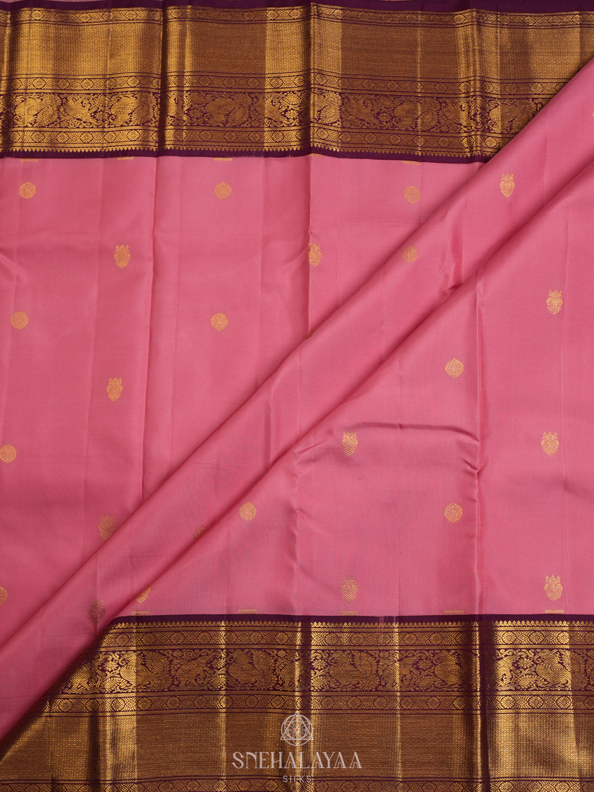 Pink Kanjivaram Silk Saree