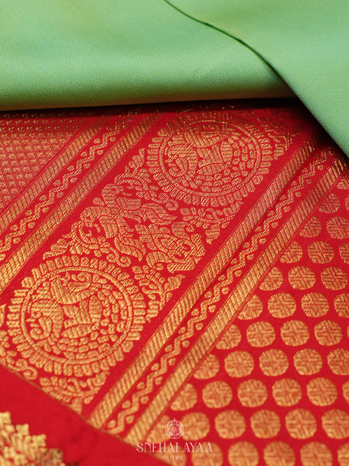 Pista Green Kanjivaram Silk Saree
