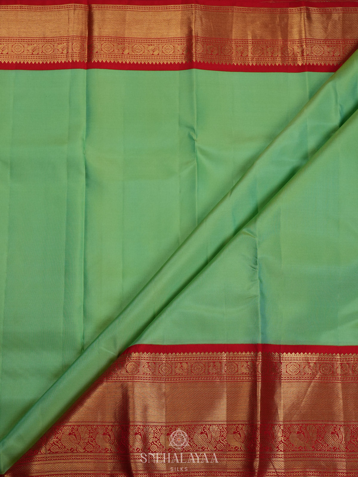 Pista Green Kanjivaram Silk Saree