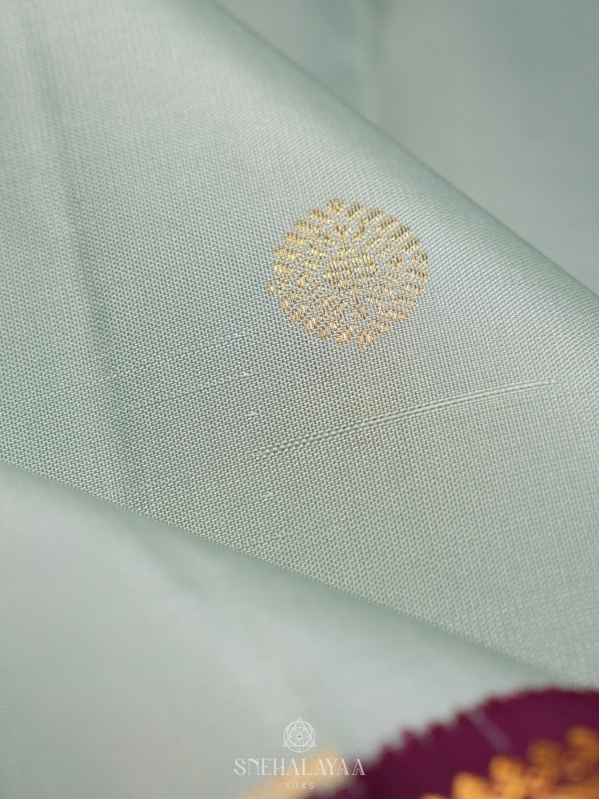 Mint Green Kanjivaram Silk Saree