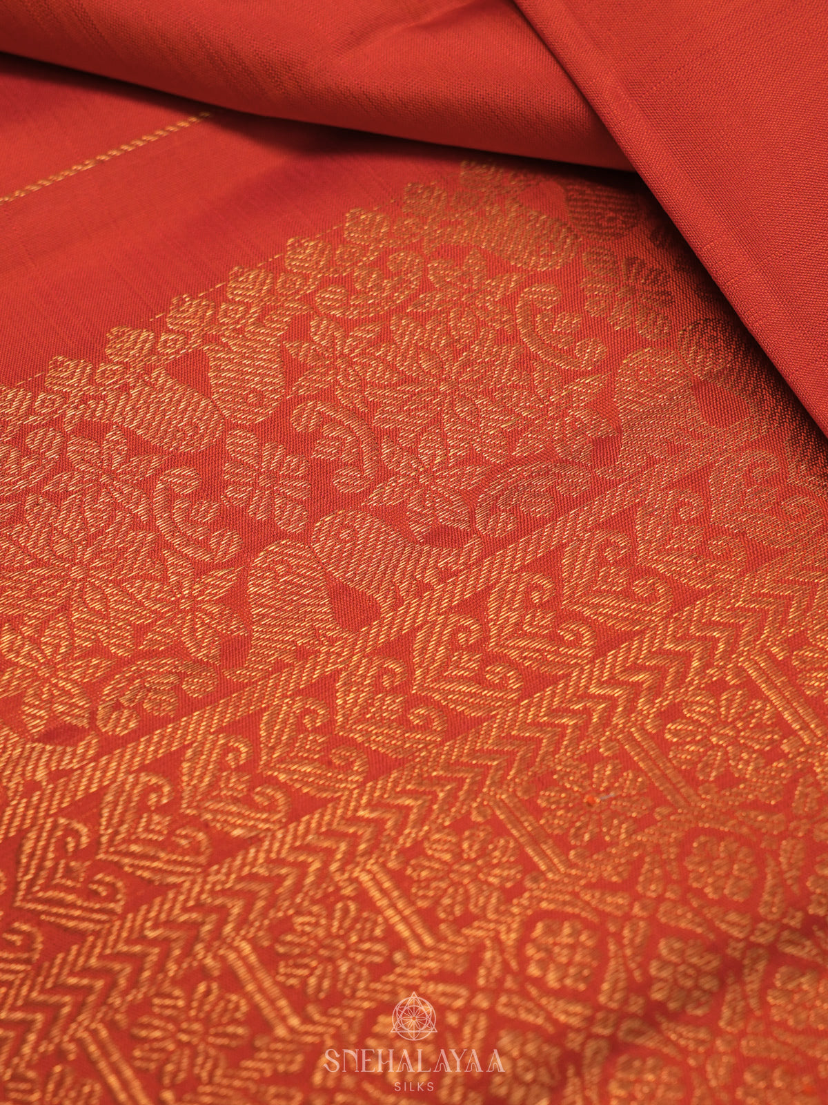 Orange Kanjivaram Silk Saree