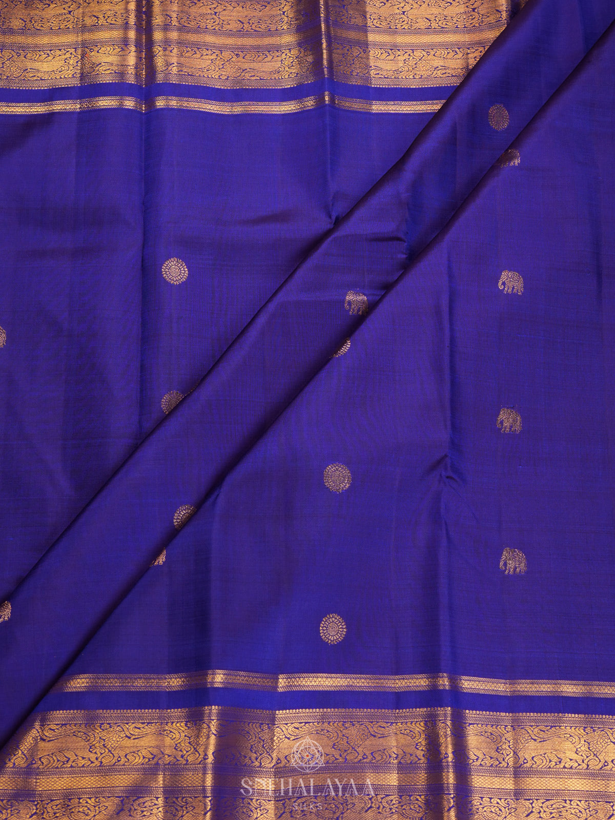 Royal Blue Kanjivaram Silk Saree