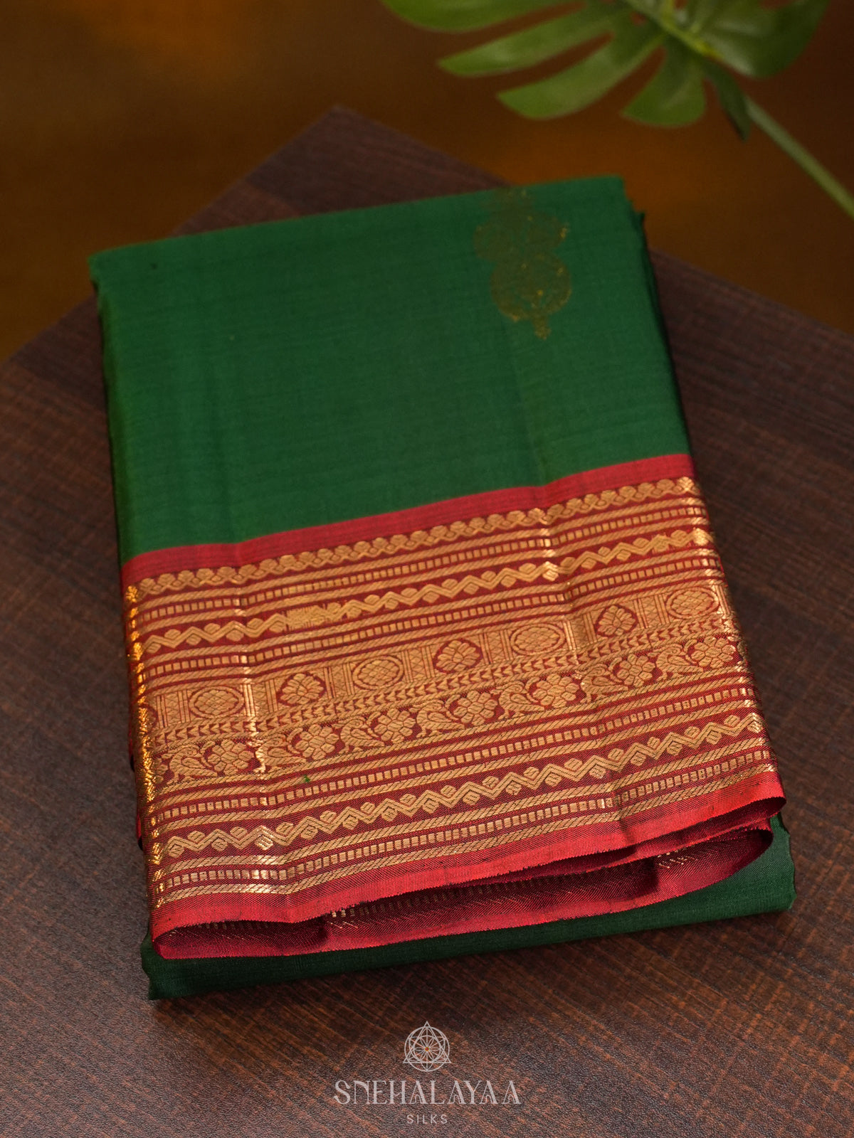 Forest Green Kanjivaram Silk Saree