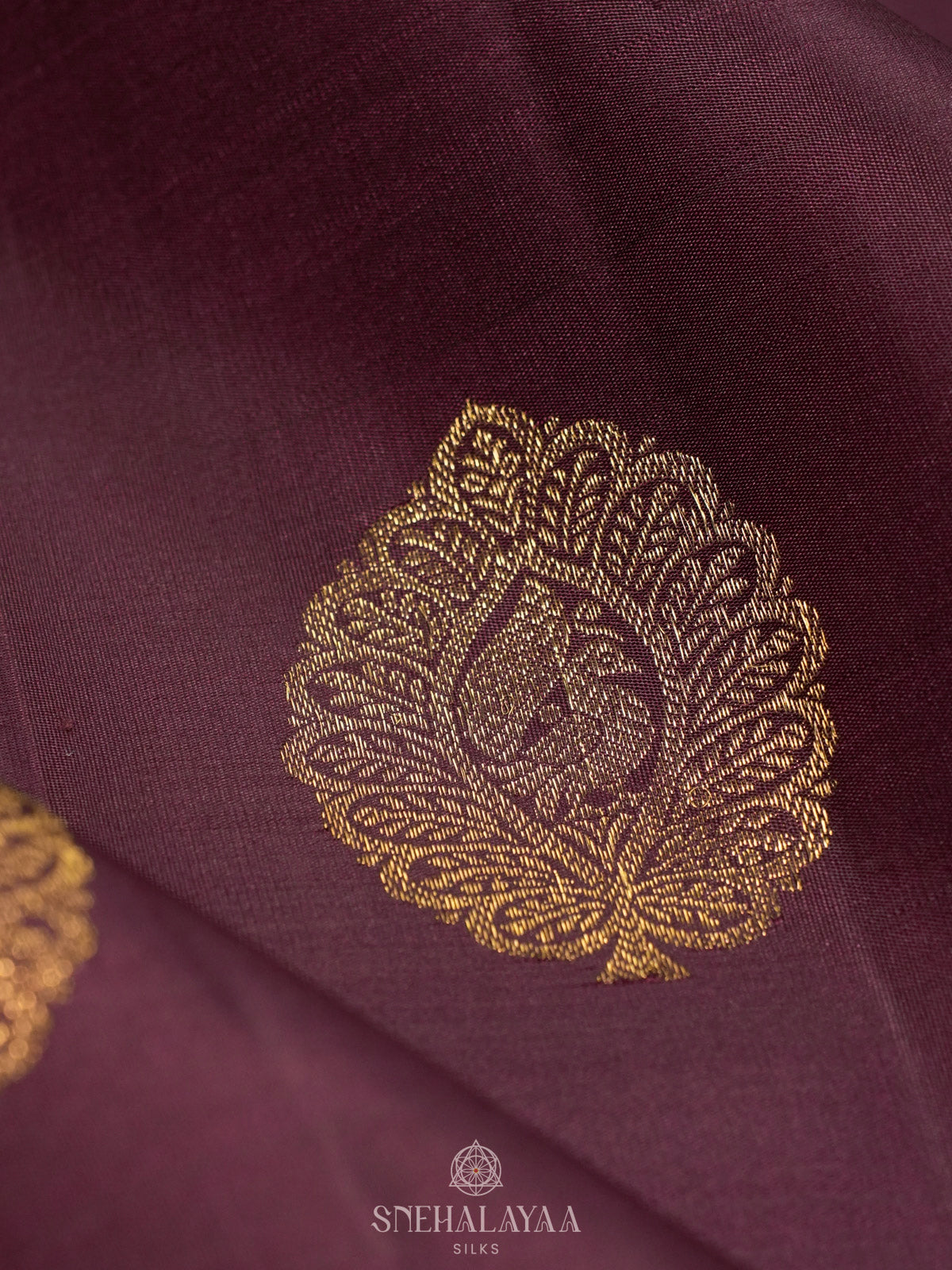 Burgundy Kanjivaram Silk Saree