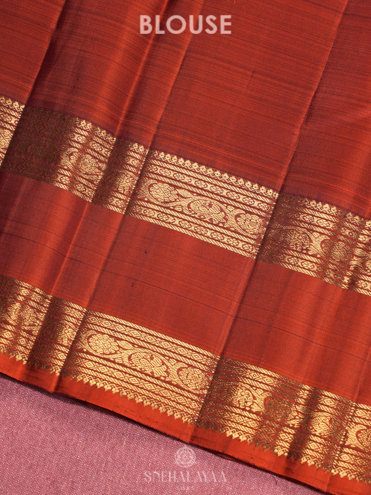 Burgundy Kanjivaram Silk Saree