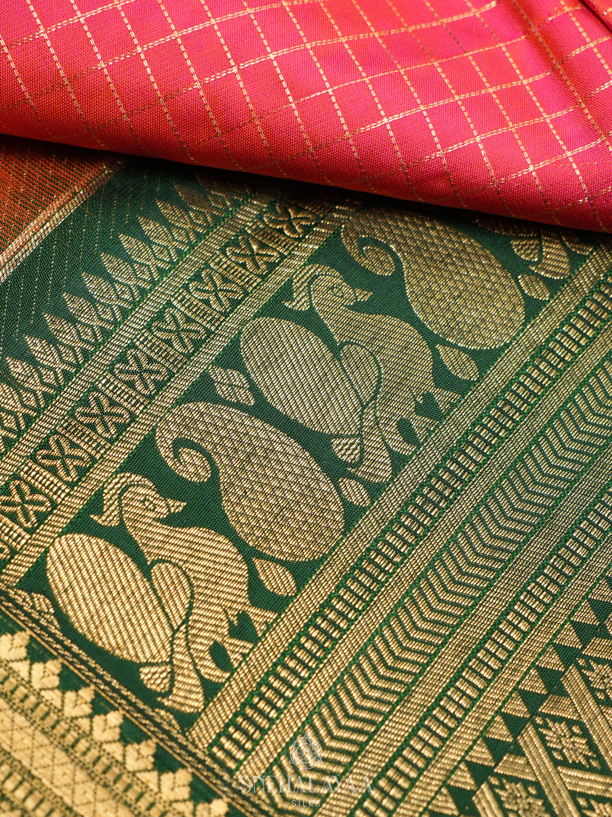 Ruby Red Kanjivaram Silk Saree