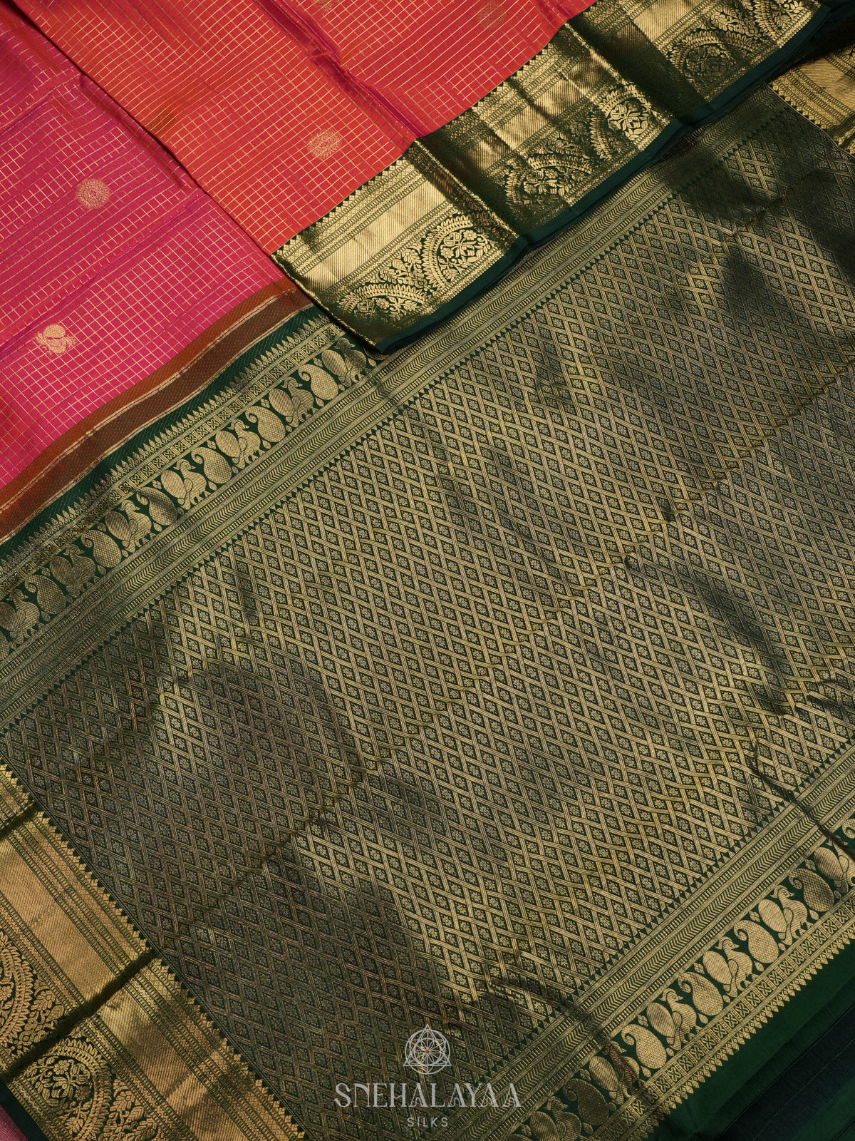 Ruby Red Kanjivaram Silk Saree