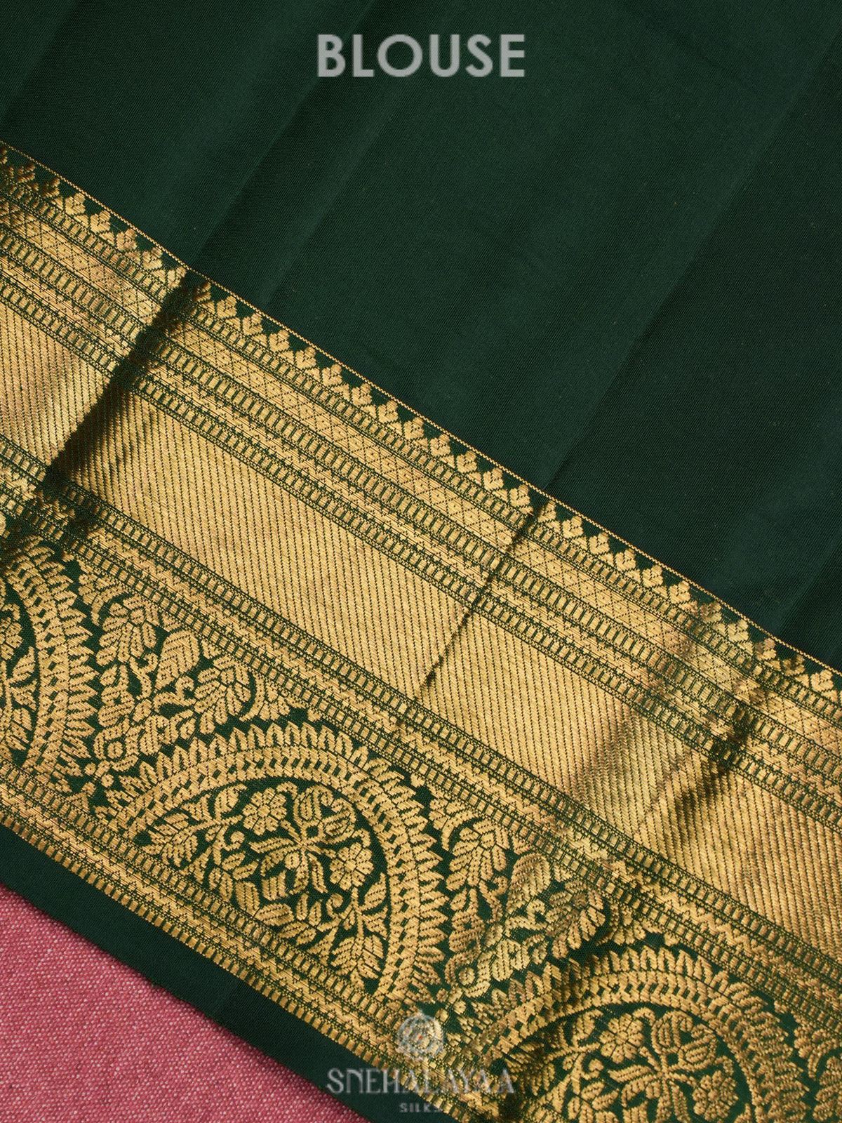 Ruby Red Kanjivaram Silk Saree