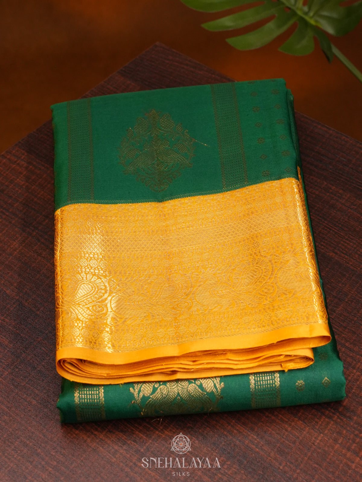 Emerald Green Kanjivaram Silk Saree