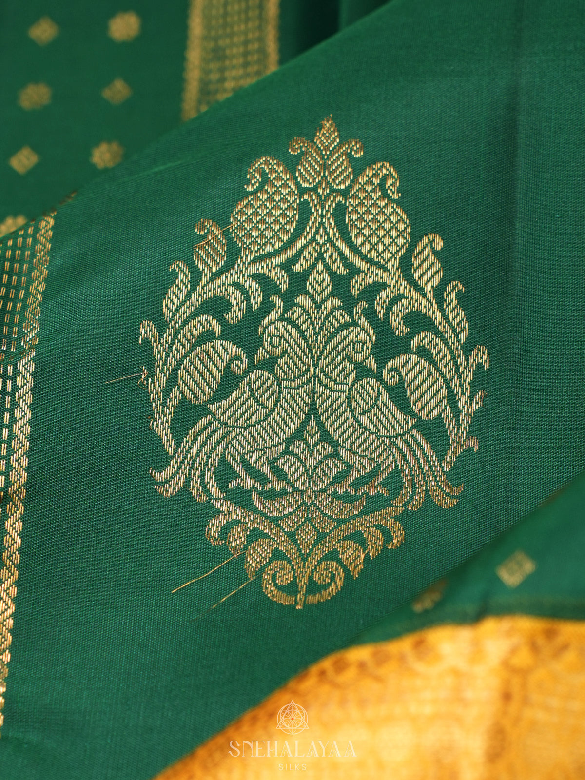 Emerald Green Kanjivaram Silk Saree