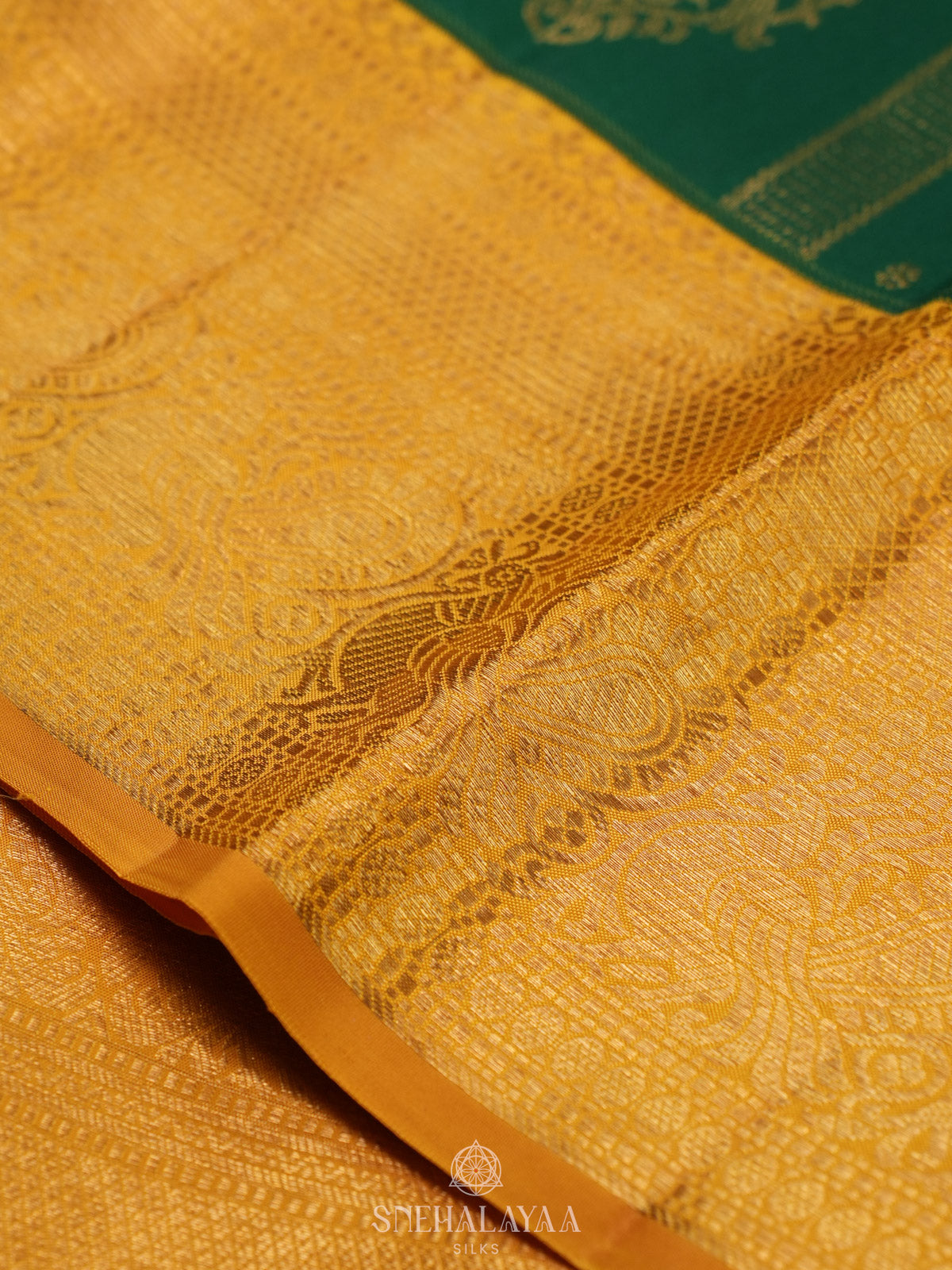 Emerald Green Kanjivaram Silk Saree