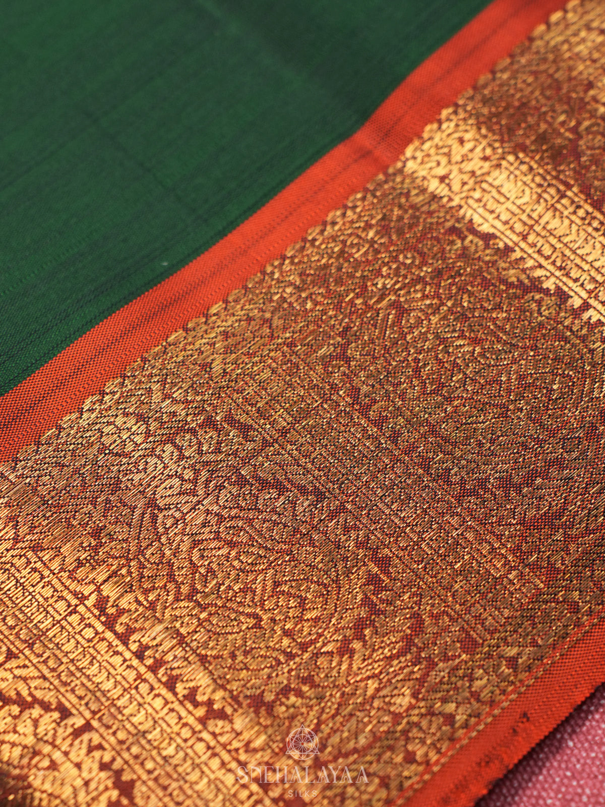 Emerald Green Kanjivaram Silk Saree