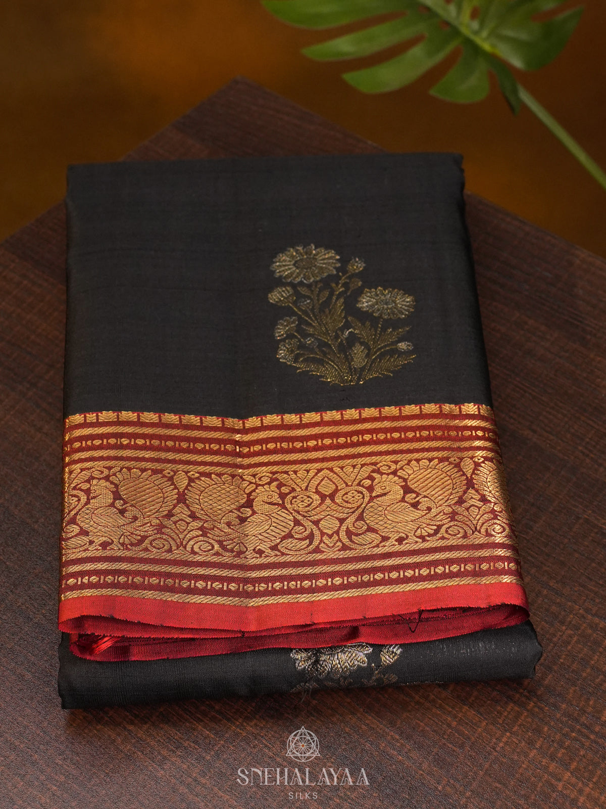 Black Kanjivaram Silk Saree